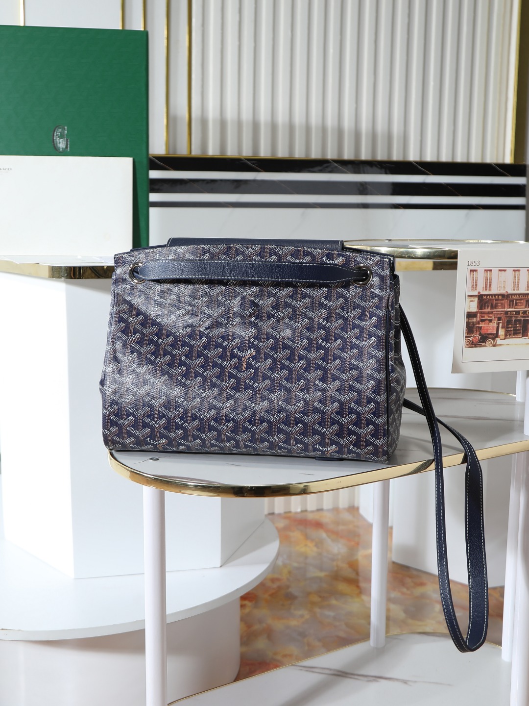 GOYARD 戈雅手提单肩  Rouette (Canvas and Leather) — Shoulder Handbag-F0-ROUETTPMLTY