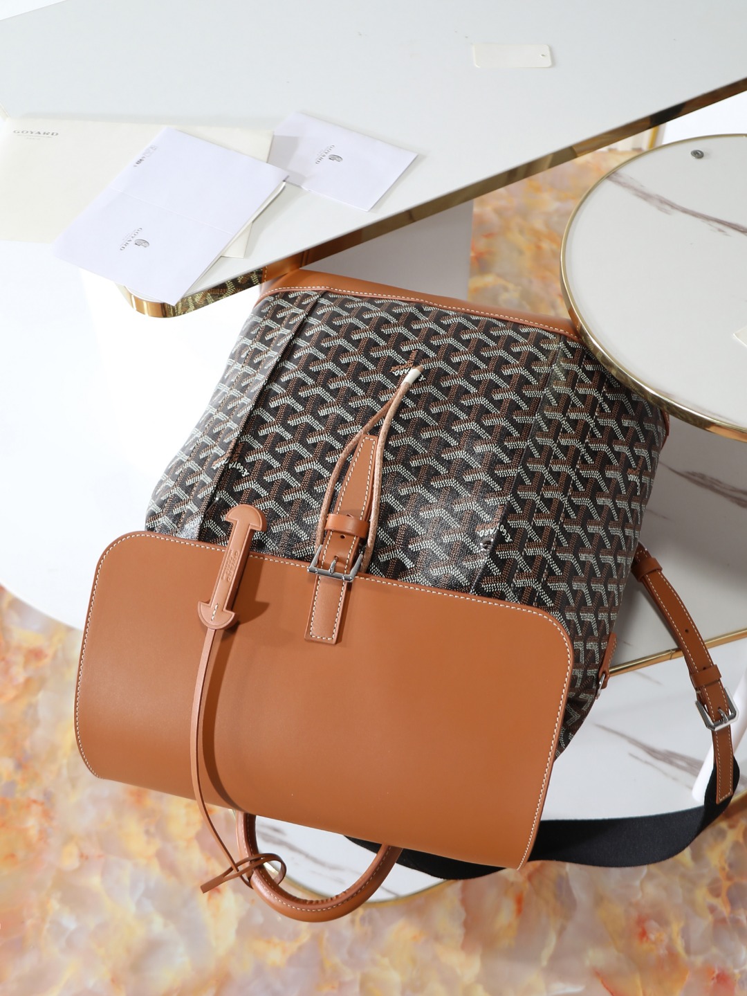GOYARD 戈雅 双肩 Cisalpin (Canvas and Leather) — Backpack-F0-ALPIN2MMLTY