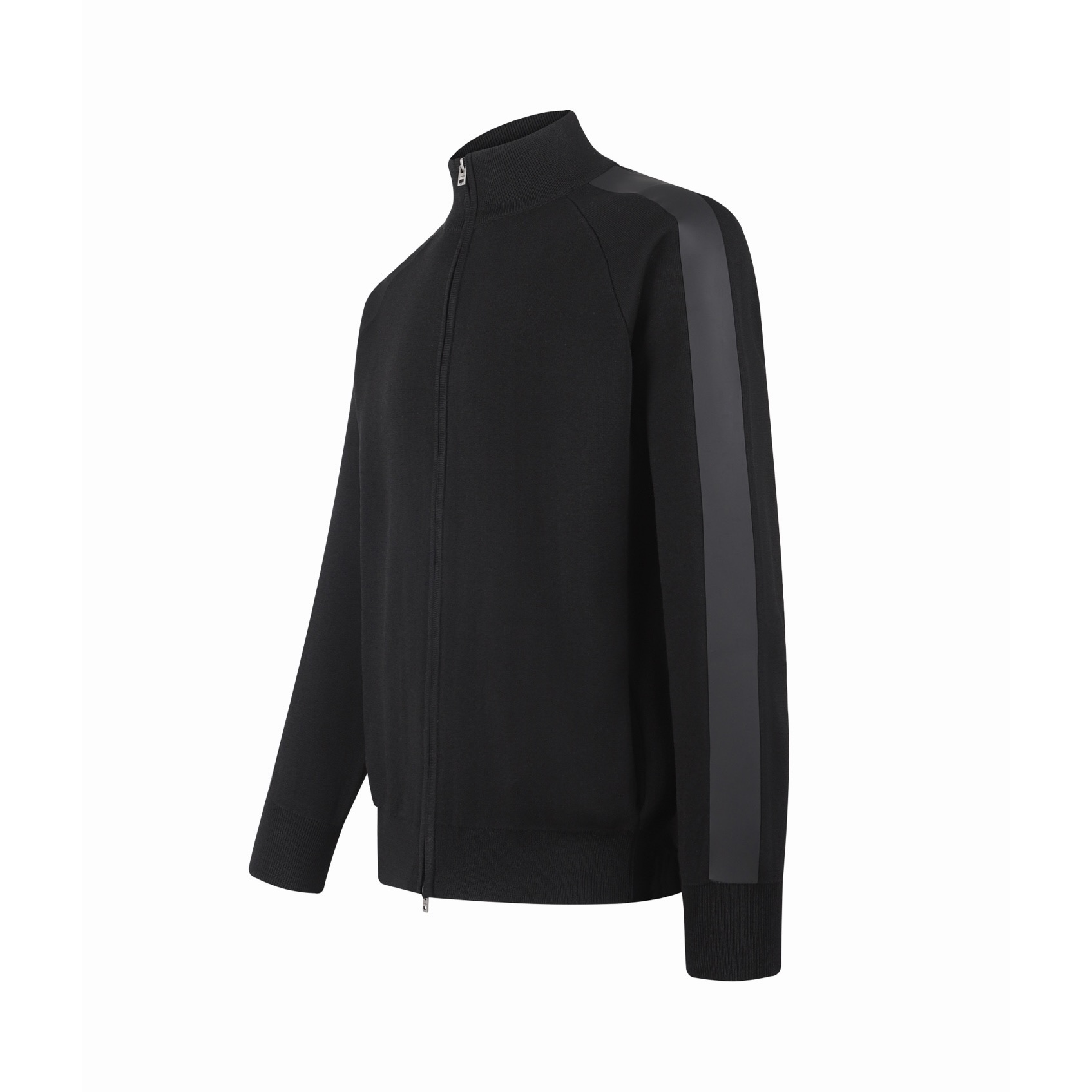 Acne Studios 背面硅胶压花皮革拉链针织开衫 夹克 外套 长袖 白色 黑色 B5