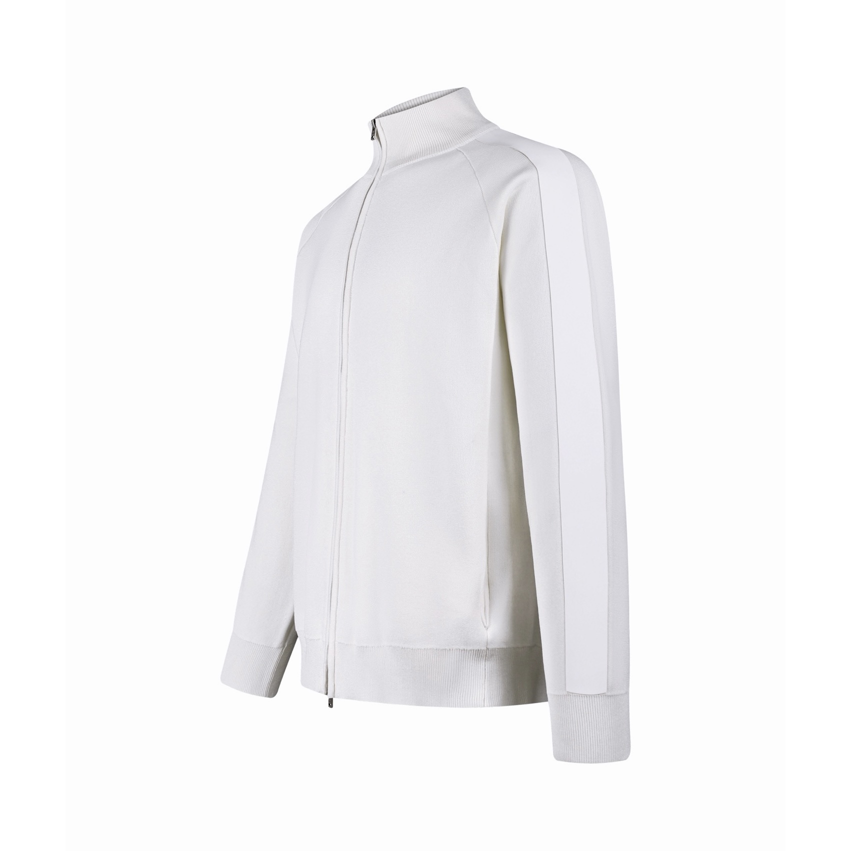 Acne Studios 背面硅胶压花皮革拉链针织开衫 夹克 外套 长袖 白色 黑色 B5