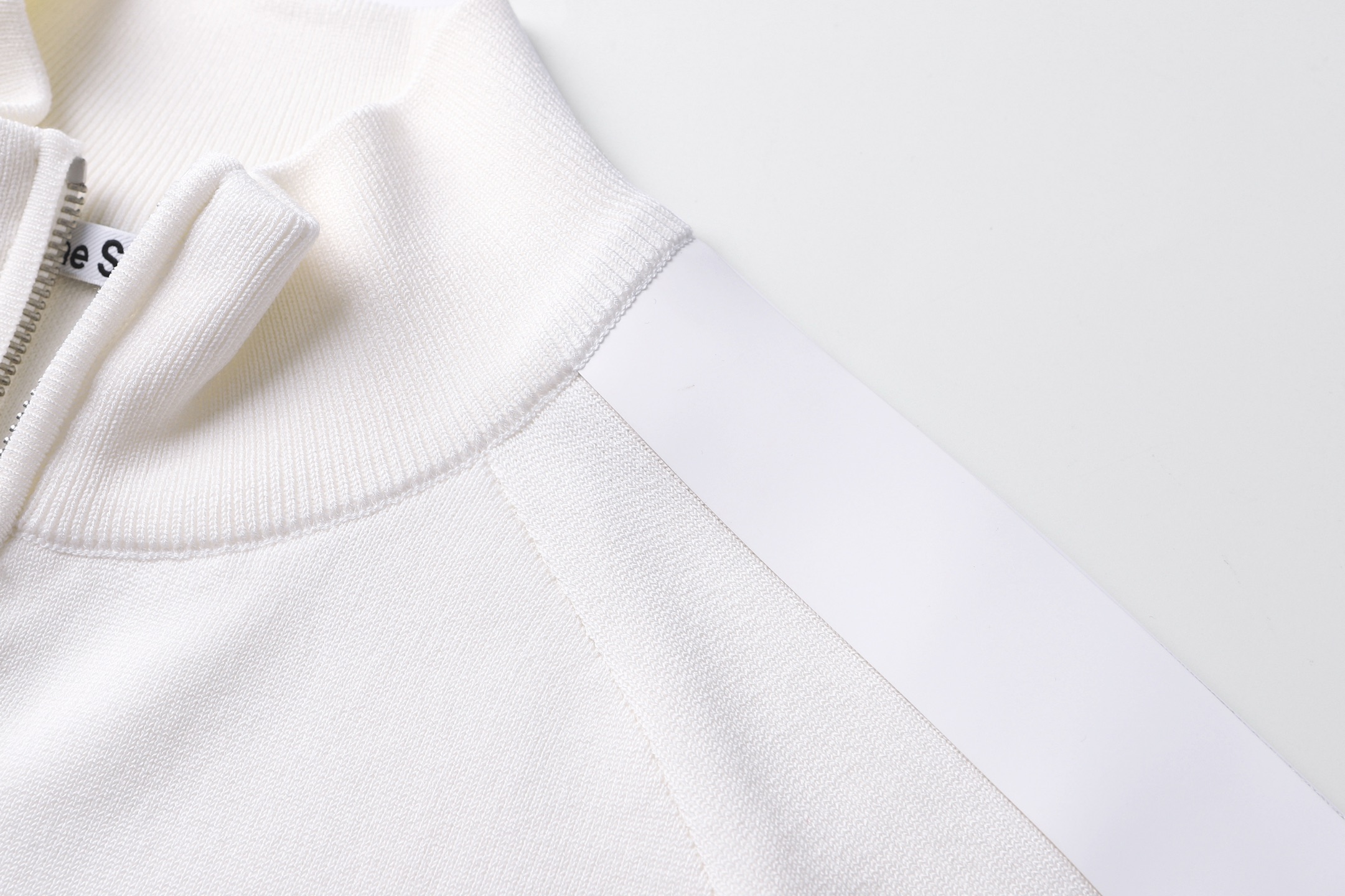 Acne Studios 背面硅胶压花皮革拉链针织开衫 夹克 外套 长袖 白色 黑色 B5