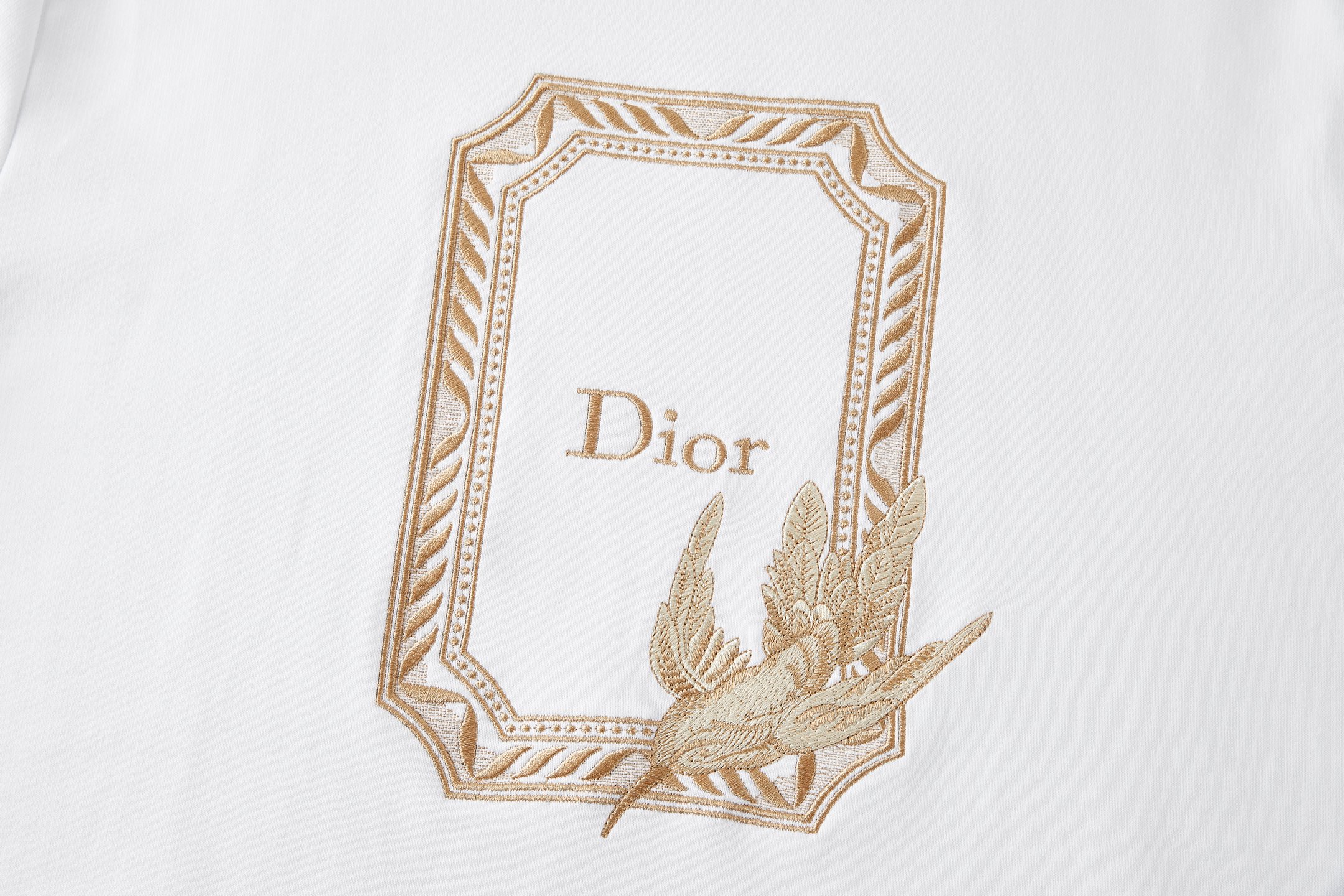 DIOR 迪奥 刺绣标识毛圈棉套头卫衣 外套 长袖 白色 B0 