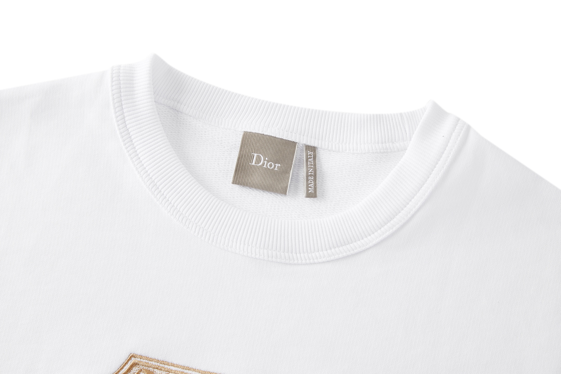 DIOR 迪奥 刺绣标识毛圈棉套头卫衣 外套 长袖 白色 B0 