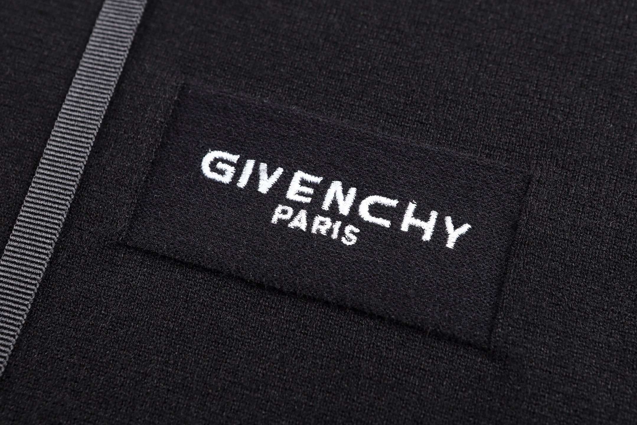 Givenchy 纪梵希 logo刺绣连帽毛衣 连帽衫 外套 长袖 黑色 B0