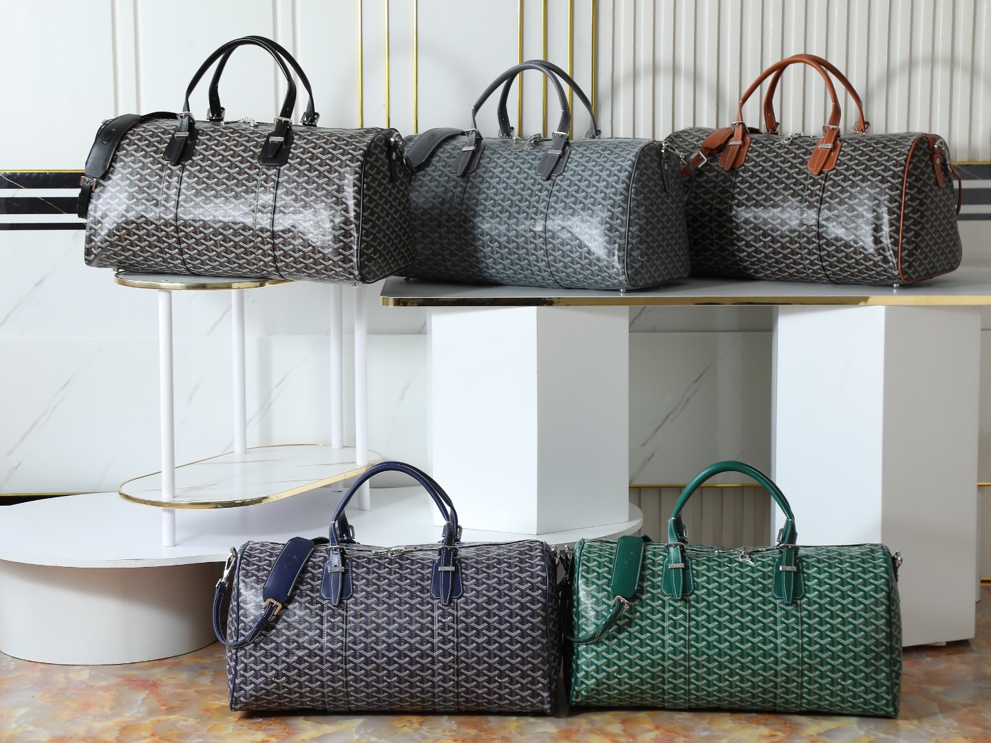 GOYARD 戈雅行李包 (Canvas and Leather) — Carry-on Bag-F0-BOSTON045TY