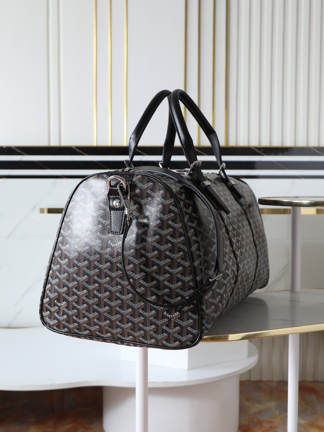 GOYARD 戈雅行李包 (Canvas and Leather) — Carry-on Bag-F0-BOSTON045TY