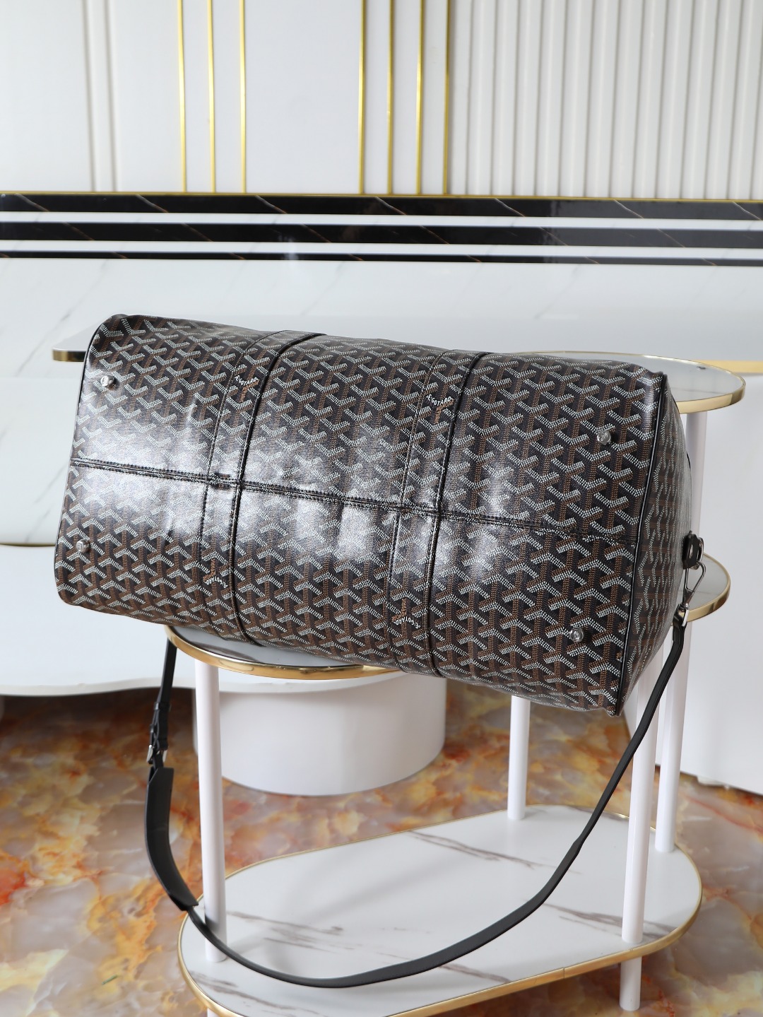 GOYARD 戈雅行李包 (Canvas and Leather) — Carry-on Bag-F0-BOSTON045TY