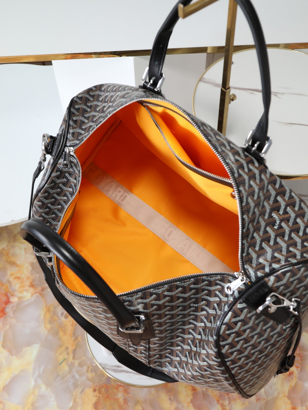 GOYARD 戈雅行李包 (Canvas and Leather) — Carry-on Bag-F0-BOSTON045TY