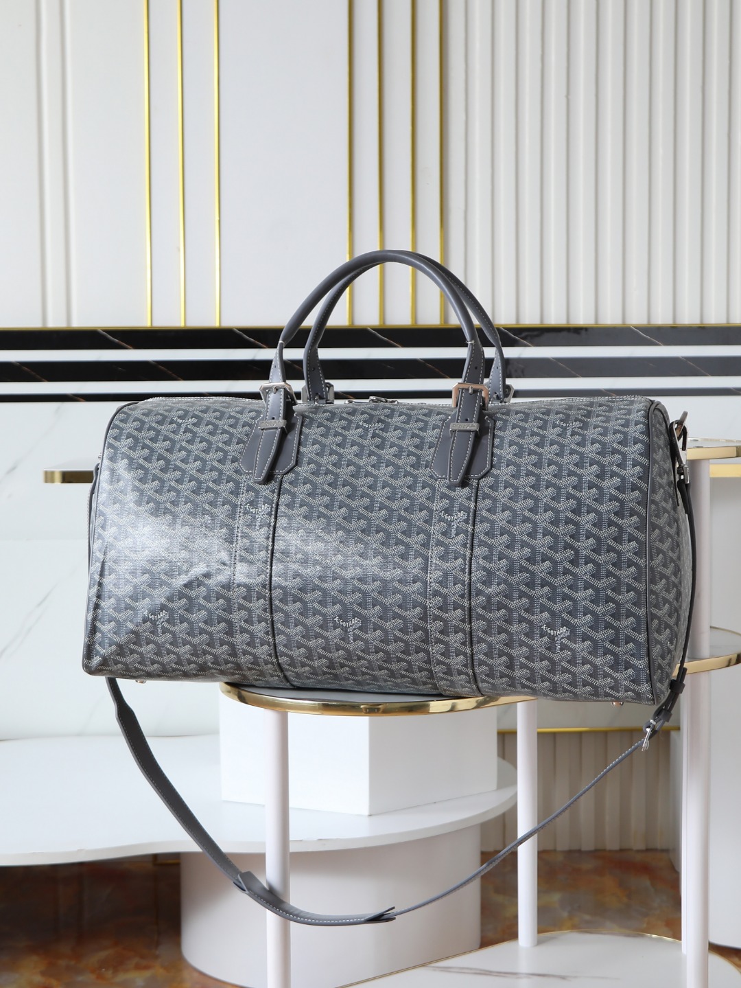 GOYARD 戈雅行李包 (Canvas and Leather) — Carry-on Bag-F0-BOSTON045TY