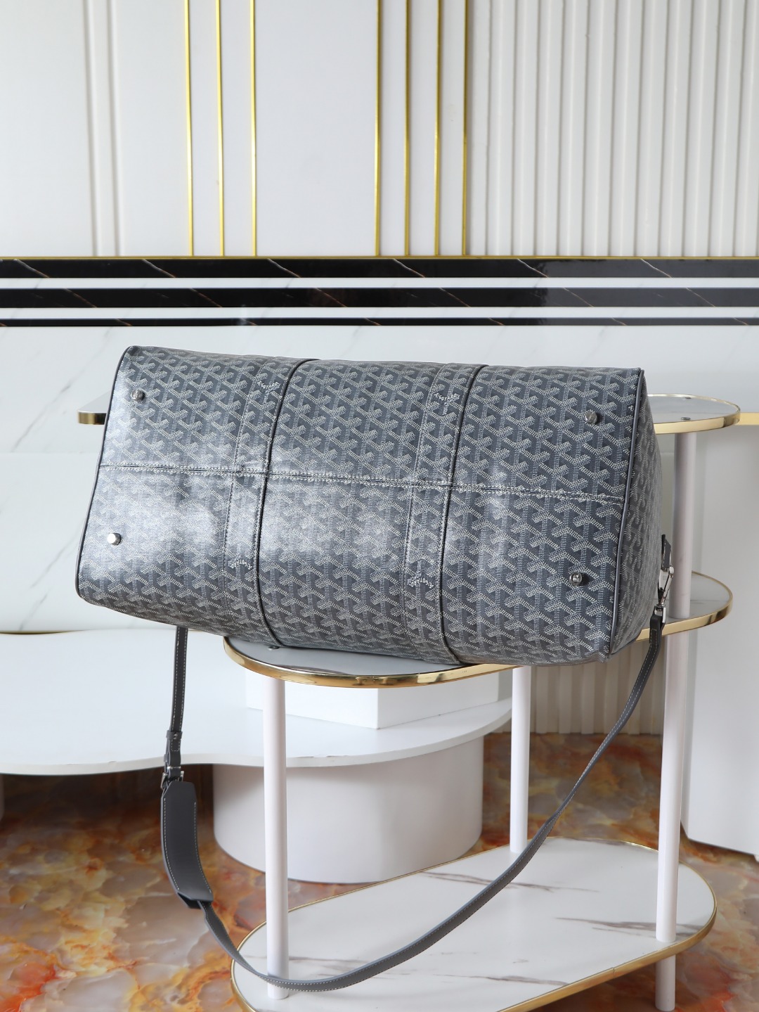 GOYARD 戈雅行李包 (Canvas and Leather) — Carry-on Bag-F0-BOSTON045TY