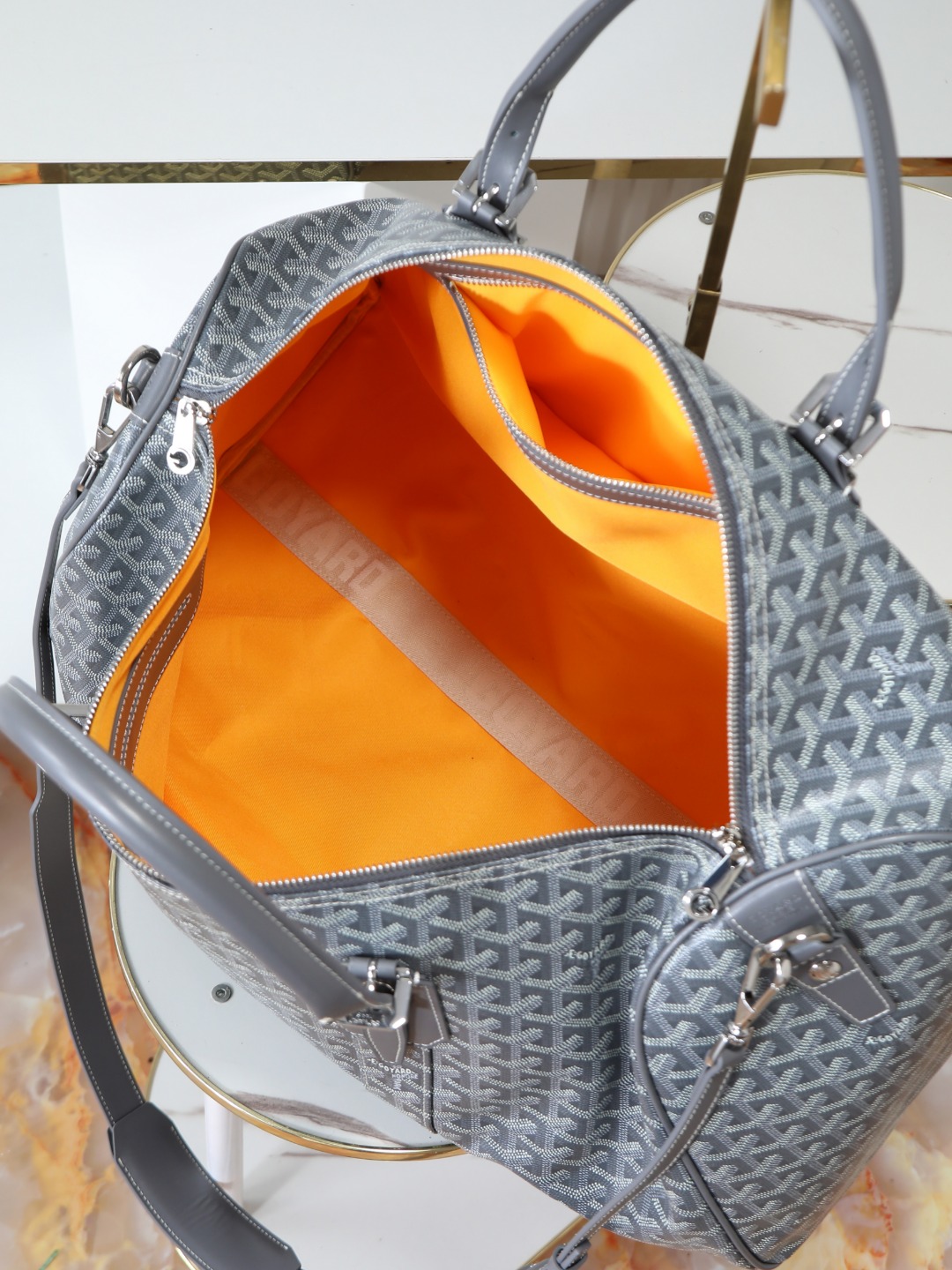 GOYARD 戈雅行李包 (Canvas and Leather) — Carry-on Bag-F0-BOSTON045TY