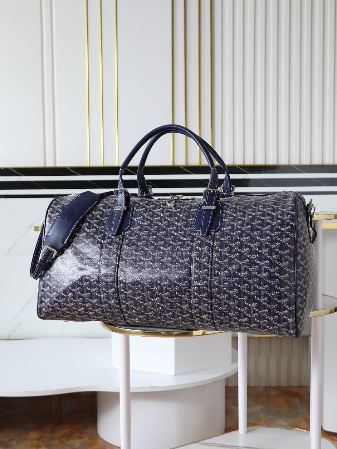 GOYARD 戈雅行李包 (Canvas and Leather) — Carry-on Bag-F0-BOSTON045TY