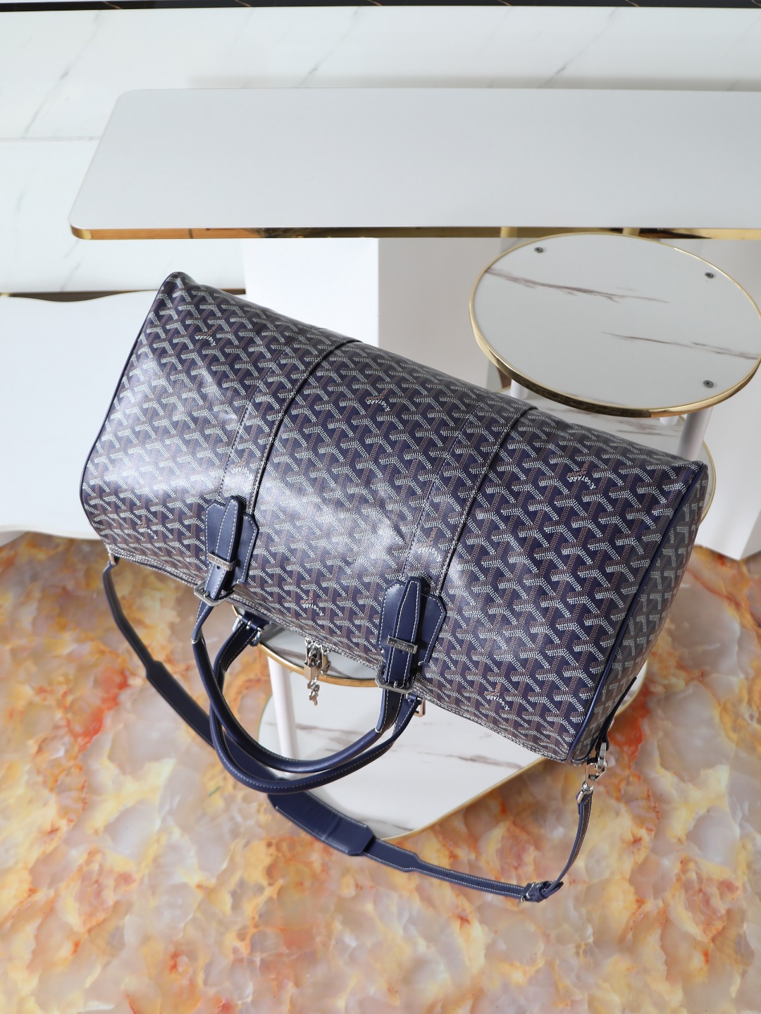 GOYARD 戈雅行李包 (Canvas and Leather) — Carry-on Bag-F0-BOSTON045TY