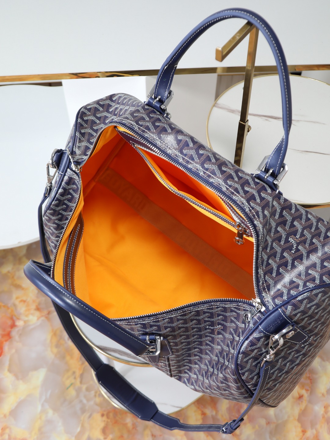 GOYARD 戈雅行李包 (Canvas and Leather) — Carry-on Bag-F0-BOSTON045TY