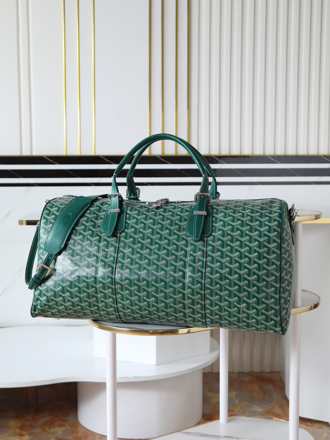GOYARD 戈雅行李包 (Canvas and Leather) — Carry-on Bag-F0-BOSTON045TY