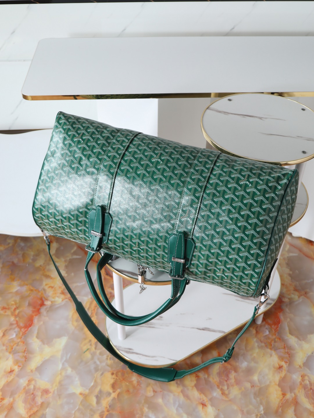 GOYARD 戈雅行李包 (Canvas and Leather) — Carry-on Bag-F0-BOSTON045TY