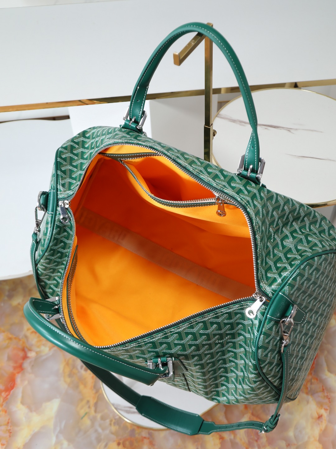 GOYARD 戈雅行李包 (Canvas and Leather) — Carry-on Bag-F0-BOSTON045TY