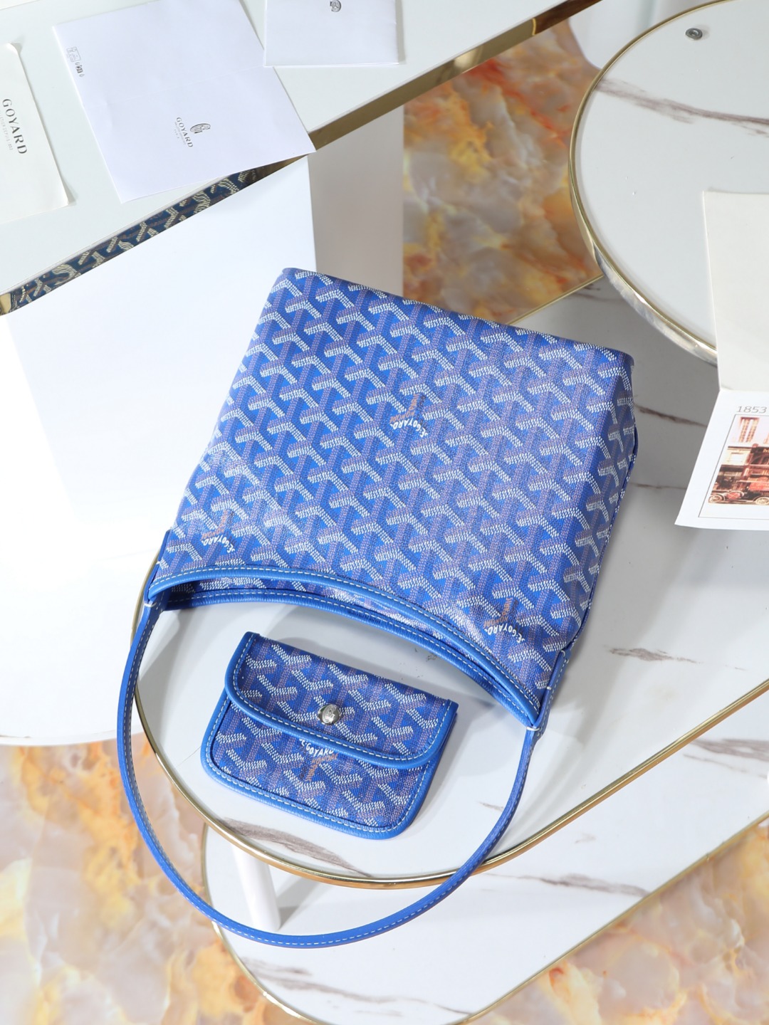 GOYARD 戈雅手提 Boheme Hobo (Canvas and Leather) — Shoulder Bag-F0-