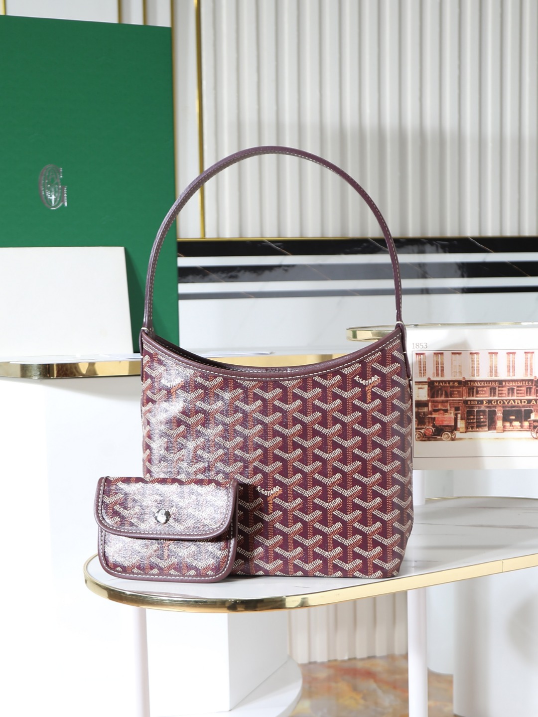 GOYARD 戈雅手提 Boheme Hobo (Canvas and Leather) — Shoulder Bag-F0-