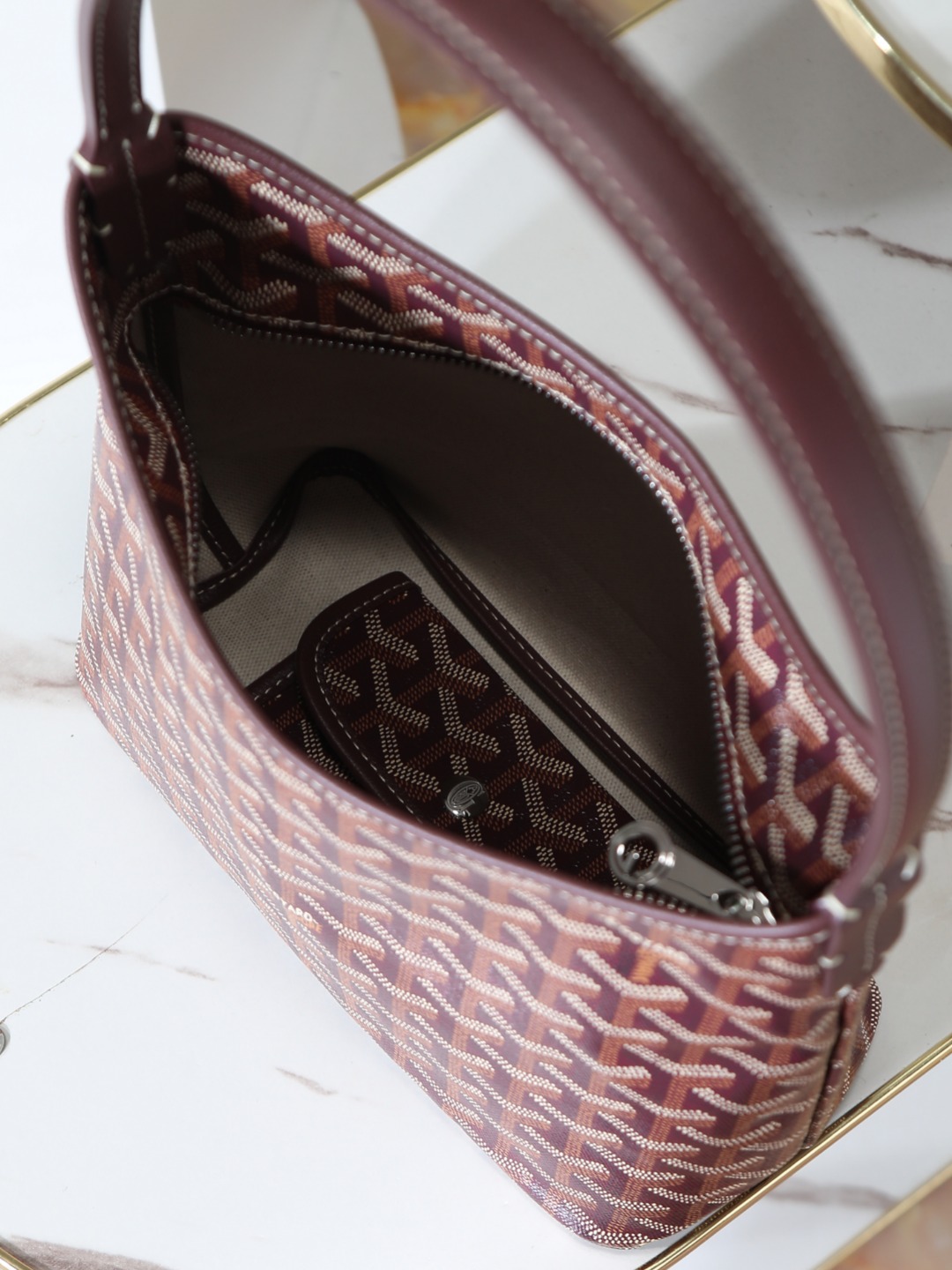 GOYARD 戈雅手提 Boheme Hobo (Canvas and Leather) — Shoulder Bag-F0-
