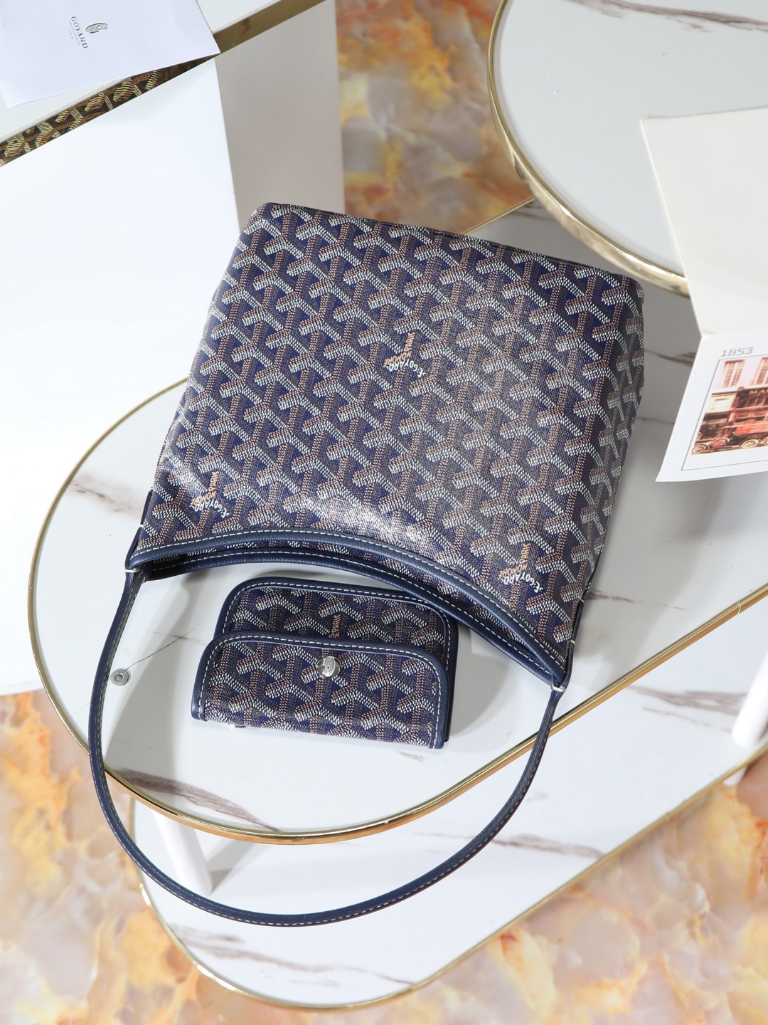 GOYARD 戈雅手提 Boheme Hobo (Canvas and Leather) — Shoulder Bag-F0-