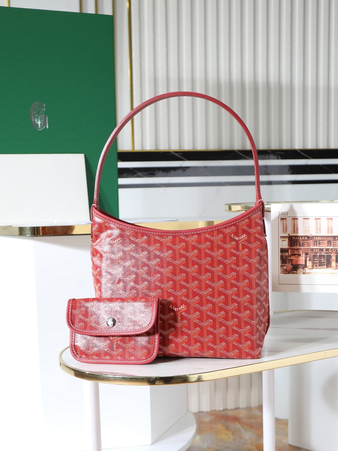 GOYARD 戈雅手提 Boheme Hobo (Canvas and Leather) — Shoulder Bag-F0-