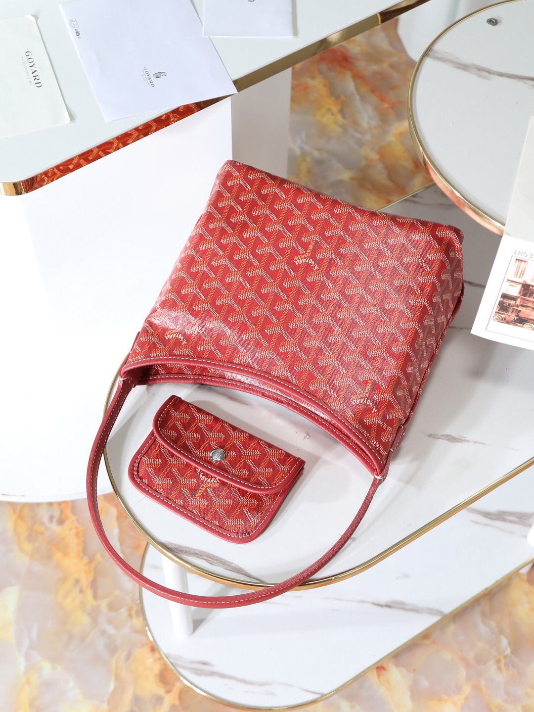 GOYARD 戈雅手提 Boheme Hobo (Canvas and Leather) — Shoulder Bag-F0-