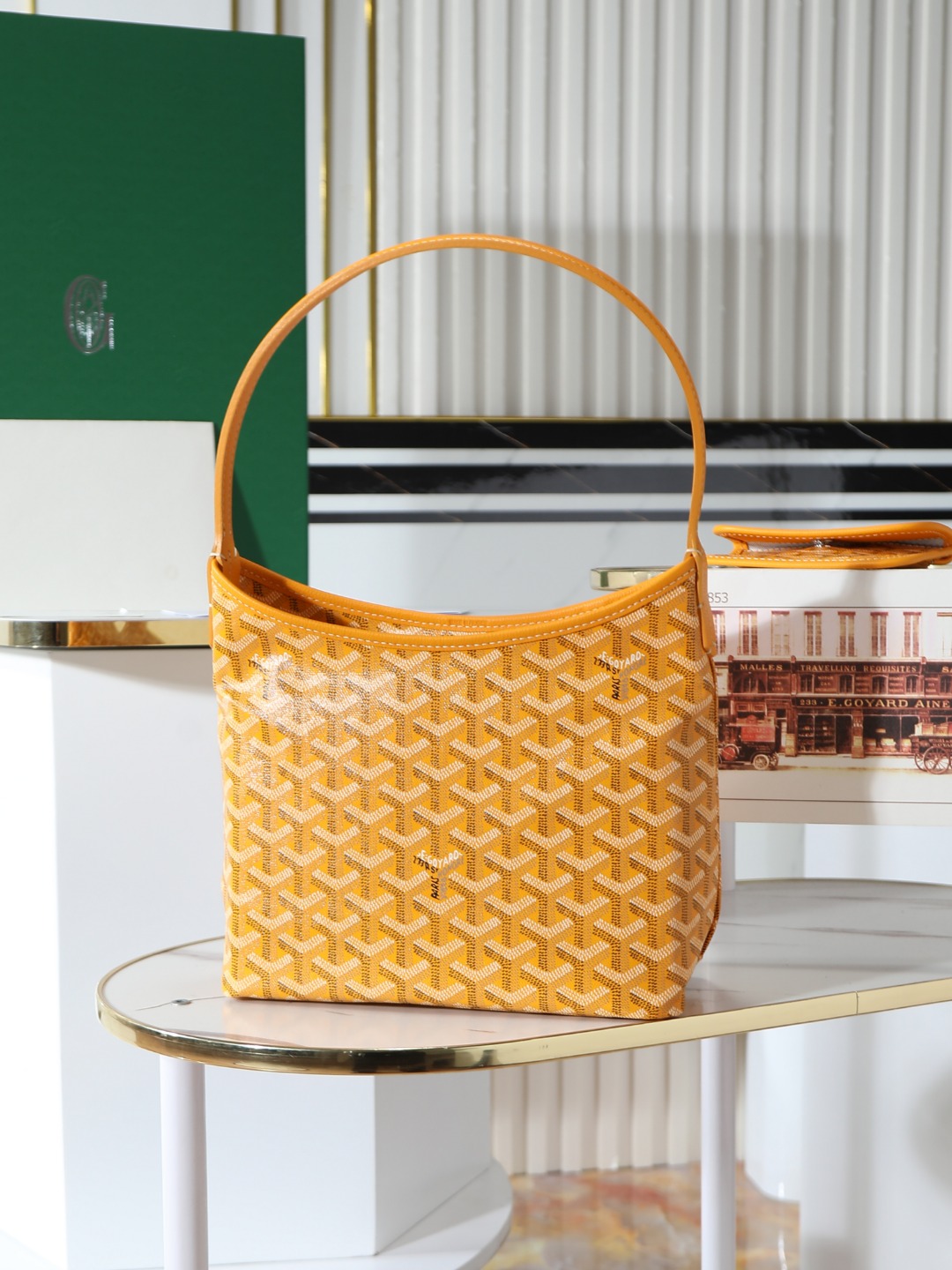 GOYARD 戈雅手提 Boheme Hobo (Canvas and Leather) — Shoulder Bag-F0-