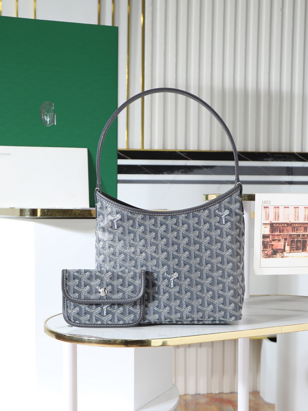 GOYARD 戈雅手提 Boheme Hobo (Canvas and Leather) — Shoulder Bag-F0-