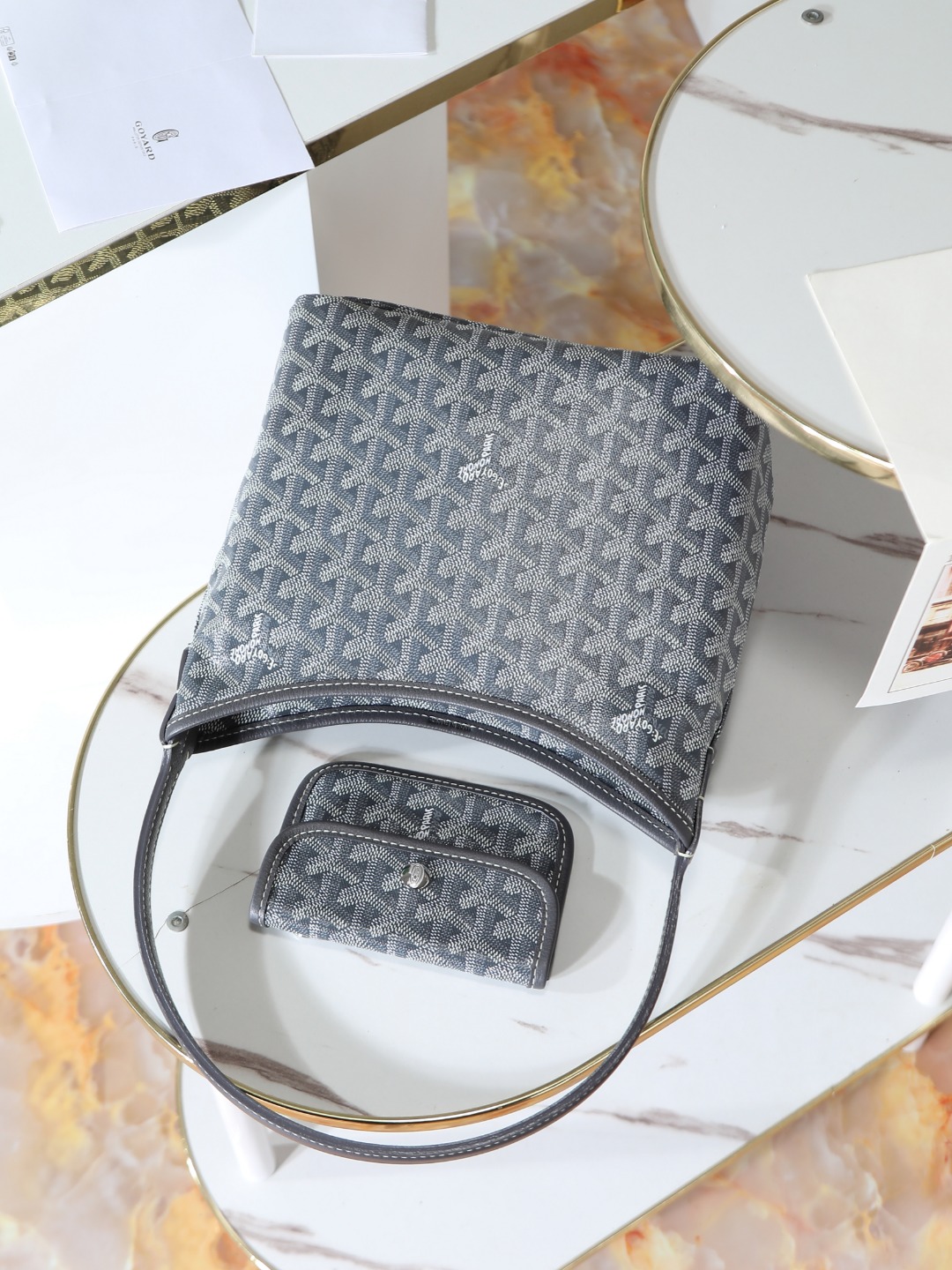GOYARD 戈雅手提 Boheme Hobo (Canvas and Leather) — Shoulder Bag-F0-