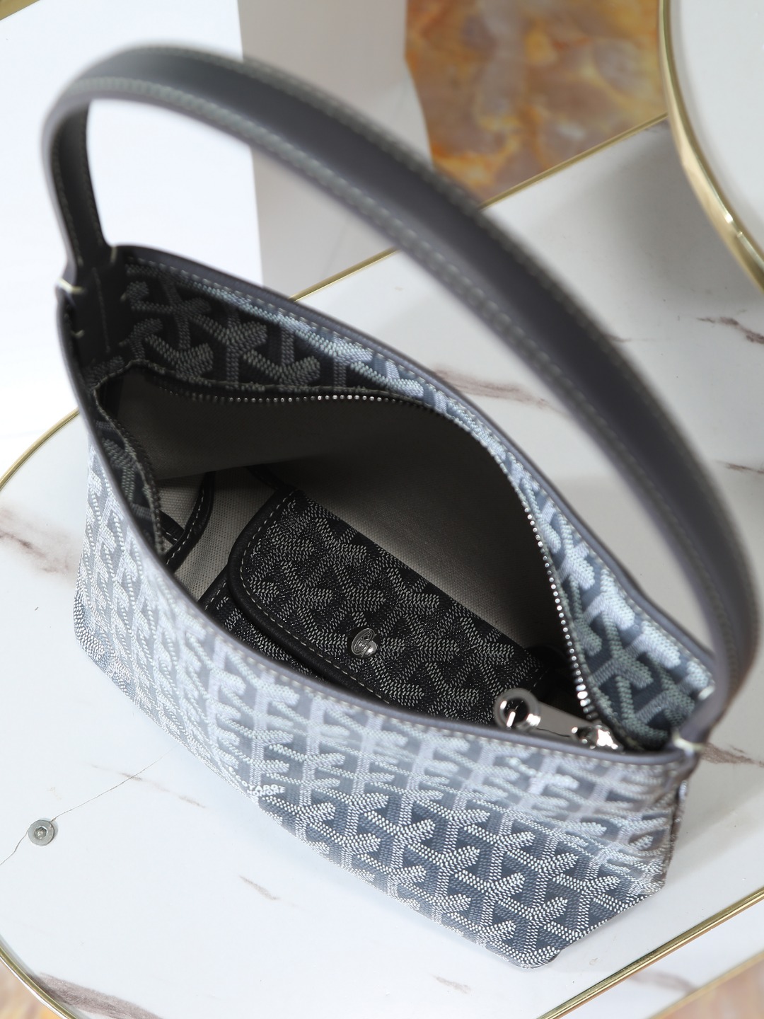 GOYARD 戈雅手提 Boheme Hobo (Canvas and Leather) — Shoulder Bag-F0-