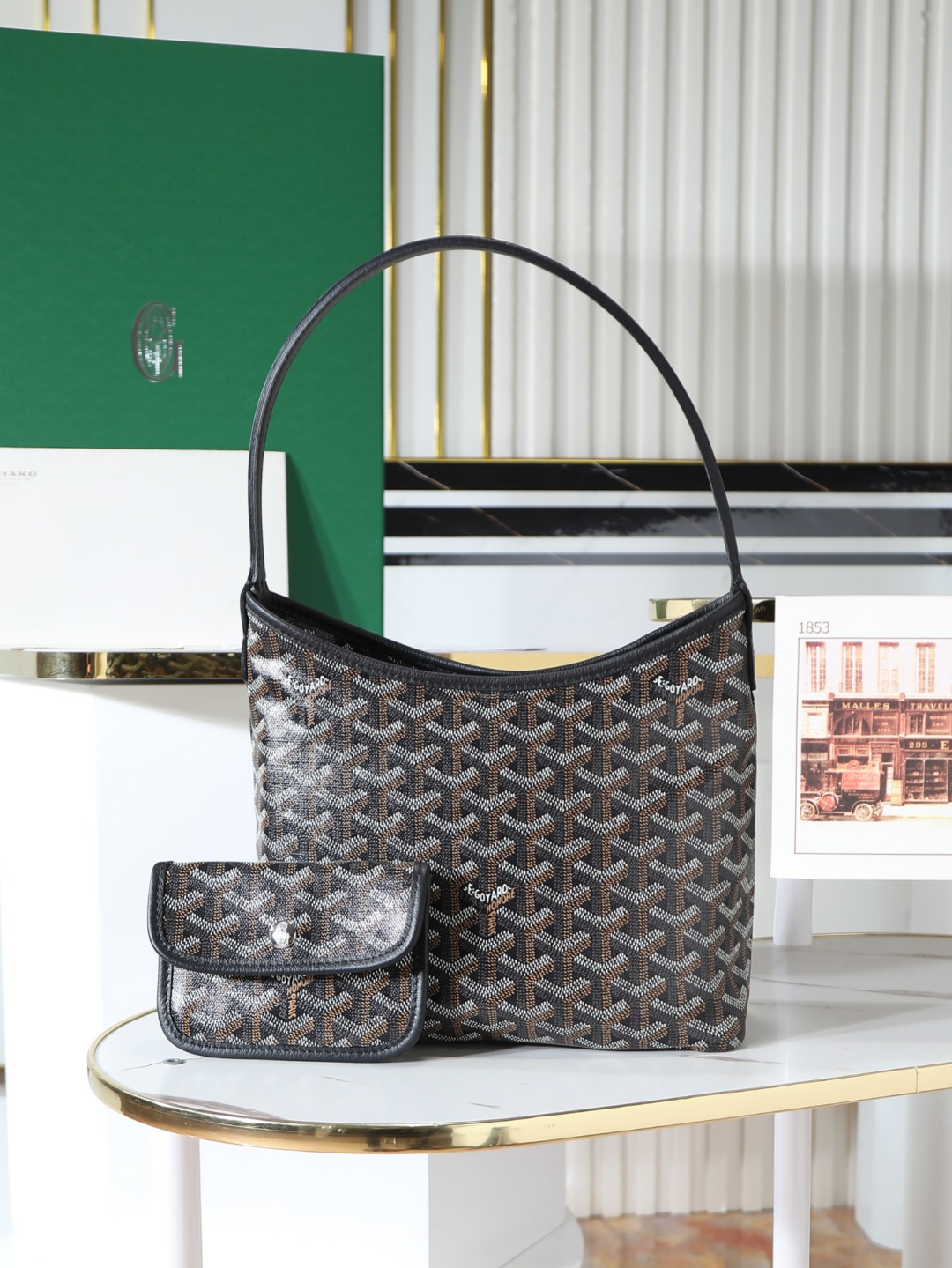 GOYARD 戈雅手提 Boheme Hobo (Canvas and Leather) — Shoulder Bag-F0-