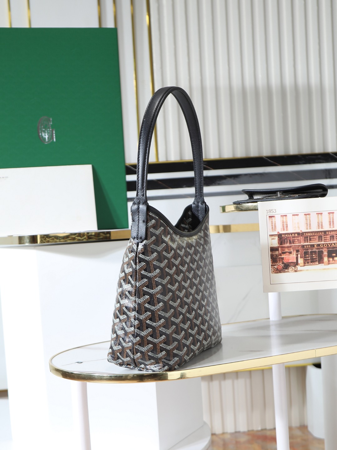 GOYARD 戈雅手提 Boheme Hobo (Canvas and Leather) — Shoulder Bag-F0-