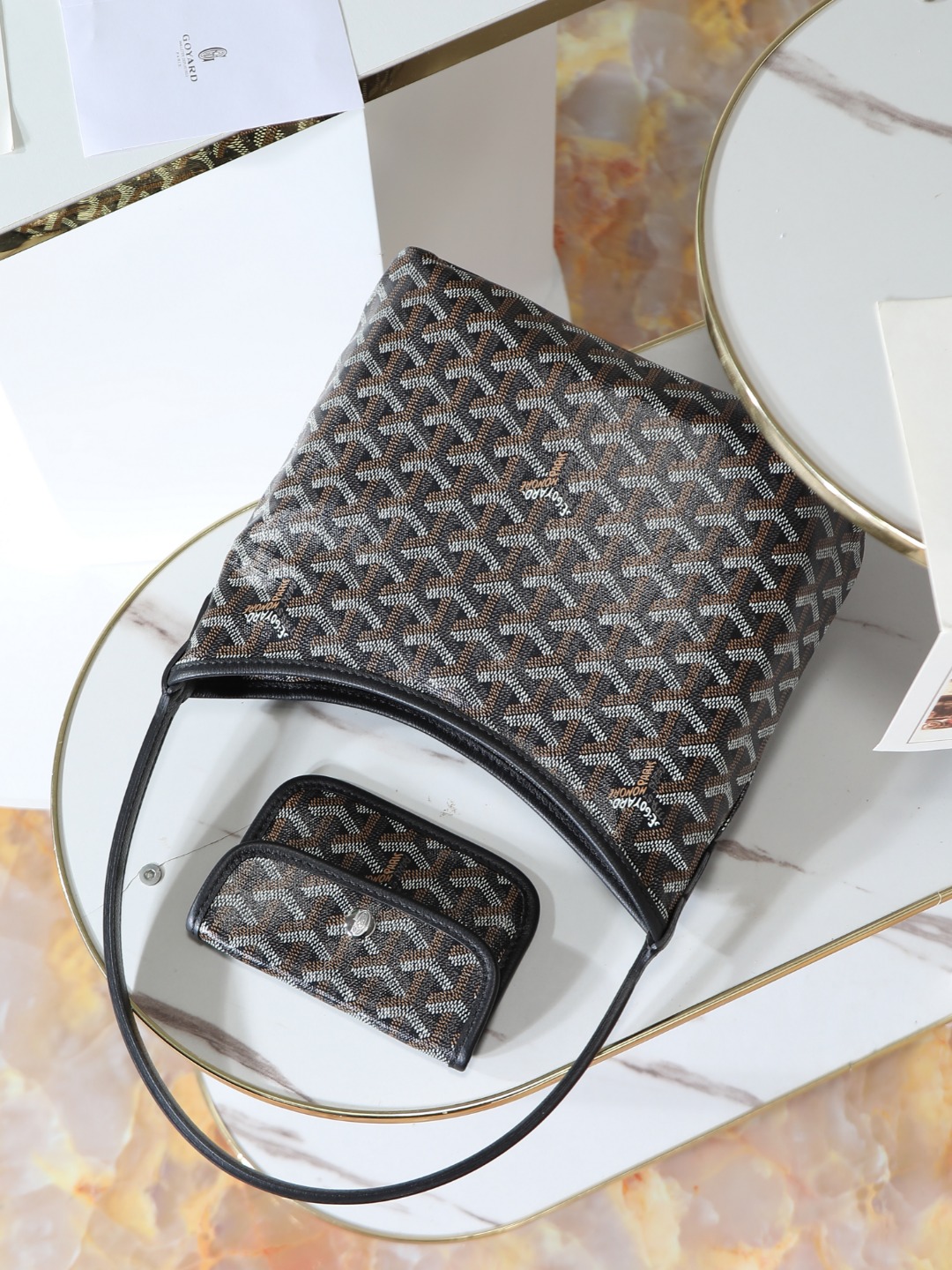 GOYARD 戈雅手提 Boheme Hobo (Canvas and Leather) — Shoulder Bag-F0-