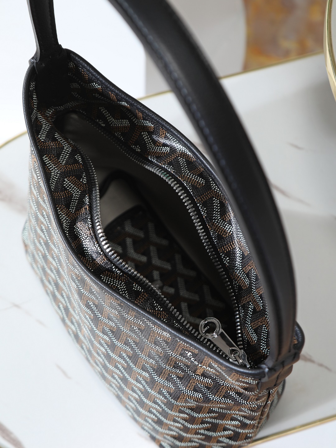 GOYARD 戈雅手提 Boheme Hobo (Canvas and Leather) — Shoulder Bag-F0-