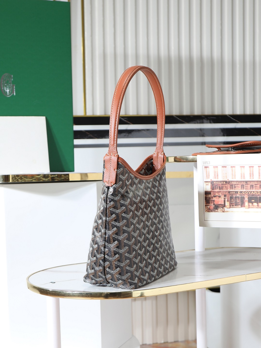GOYARD 戈雅手提 Boheme Hobo (Canvas and Leather) — Shoulder Bag-F0-