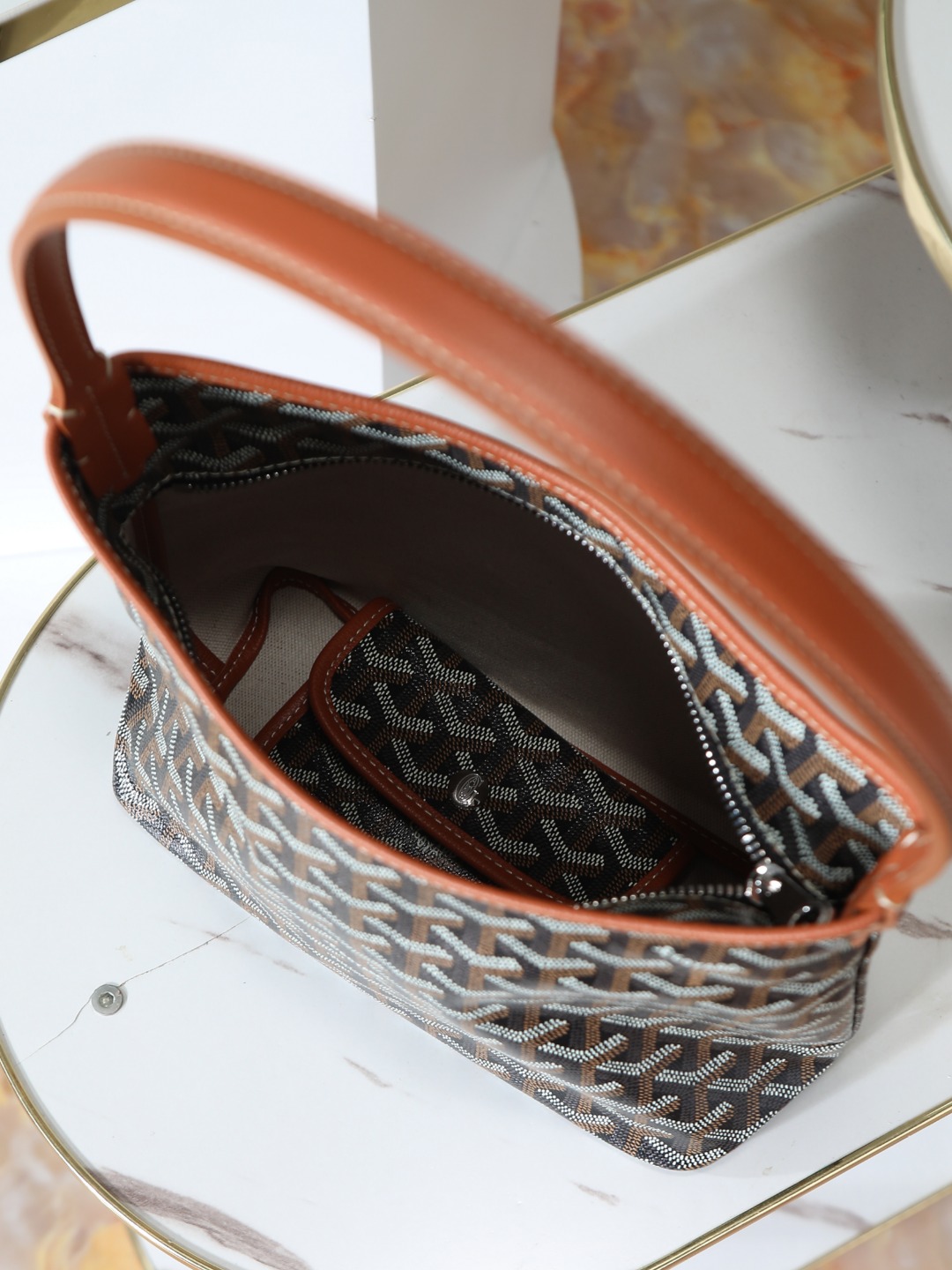 GOYARD 戈雅手提 Boheme Hobo (Canvas and Leather) — Shoulder Bag-F0-