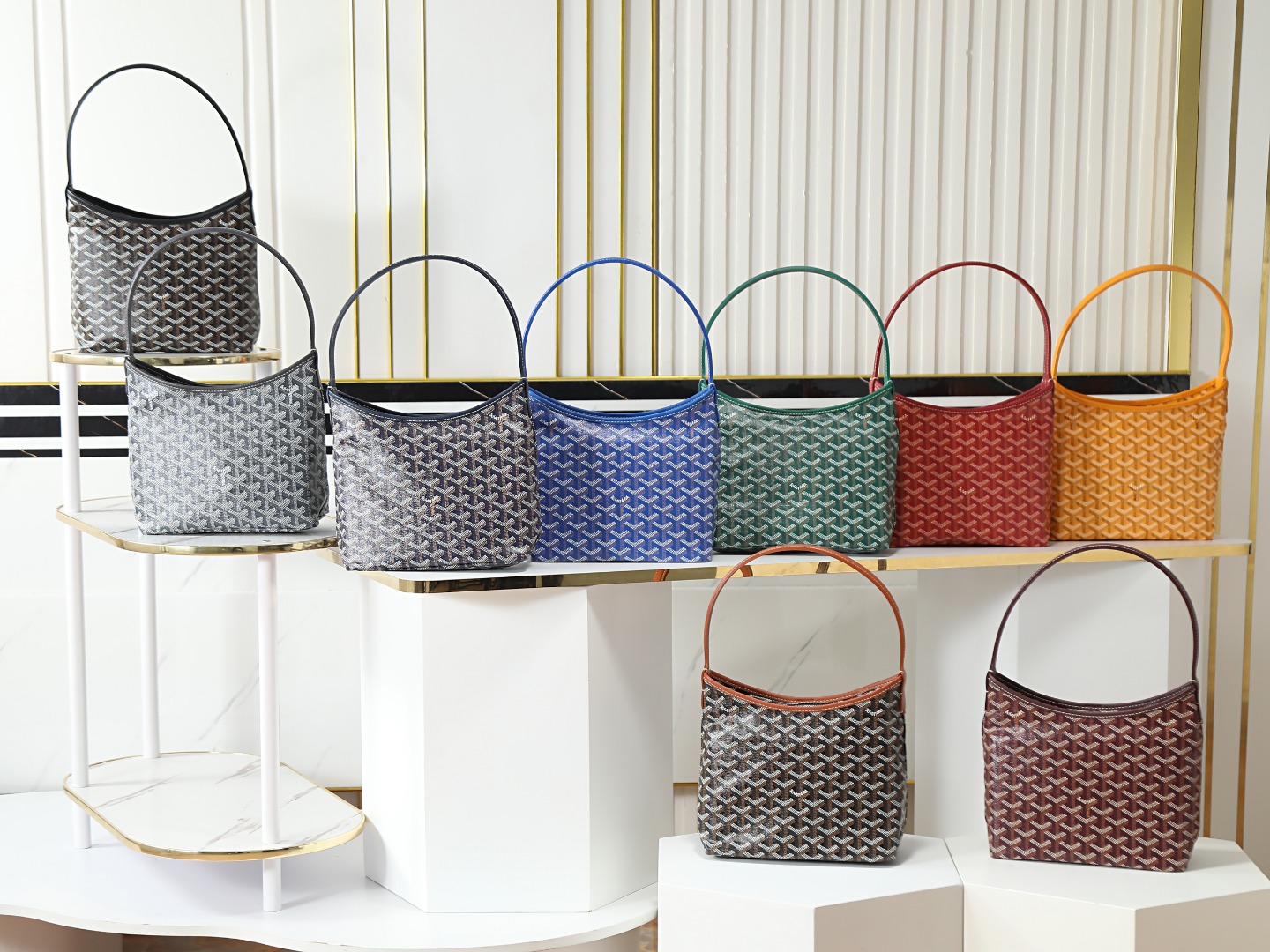GOYARD 戈雅手提 Boheme Hobo (Canvas and Leather) — Shoulder Bag-F0-