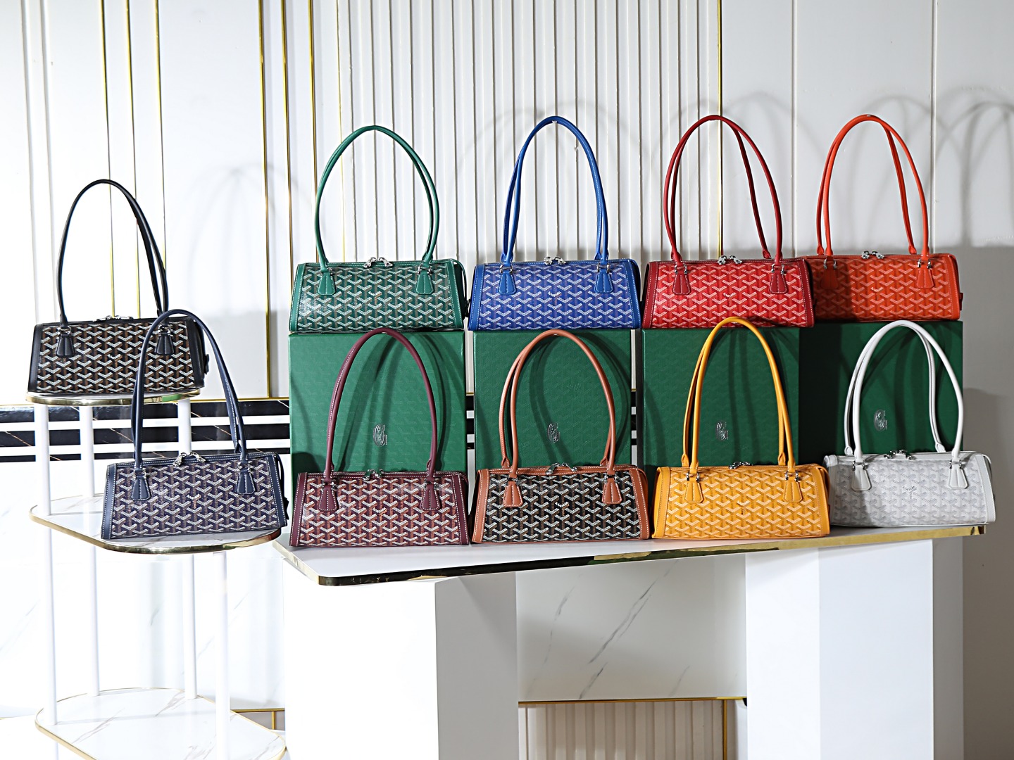 GOYARD 戈雅法棍 Bonbonniere (Canvas and Leather) — Baguette Bag-F0-BONBONPMLTY