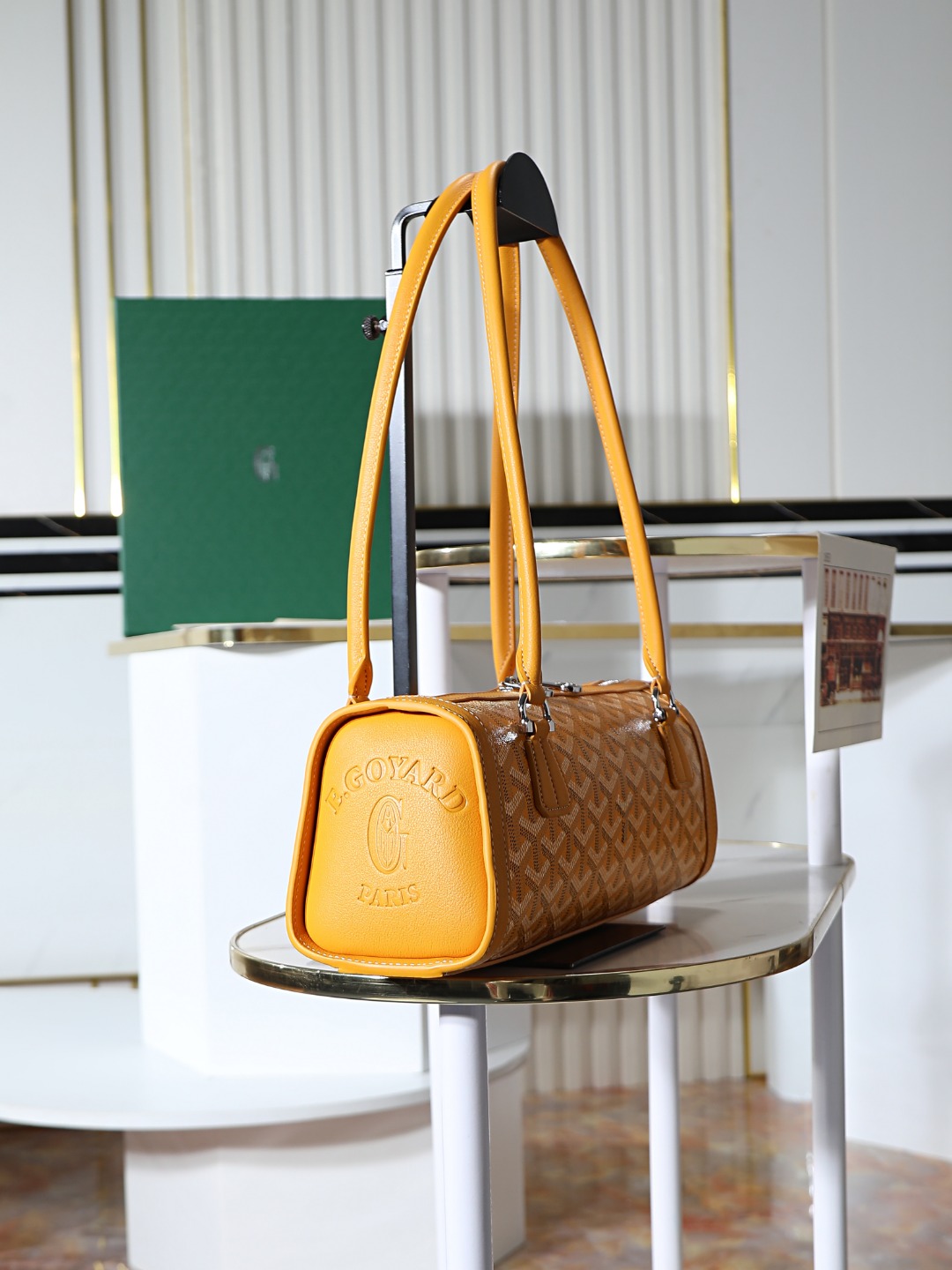 GOYARD 戈雅法棍 Bonbonniere (Canvas and Leather) — Baguette Bag-F0-BONBONPMLTY