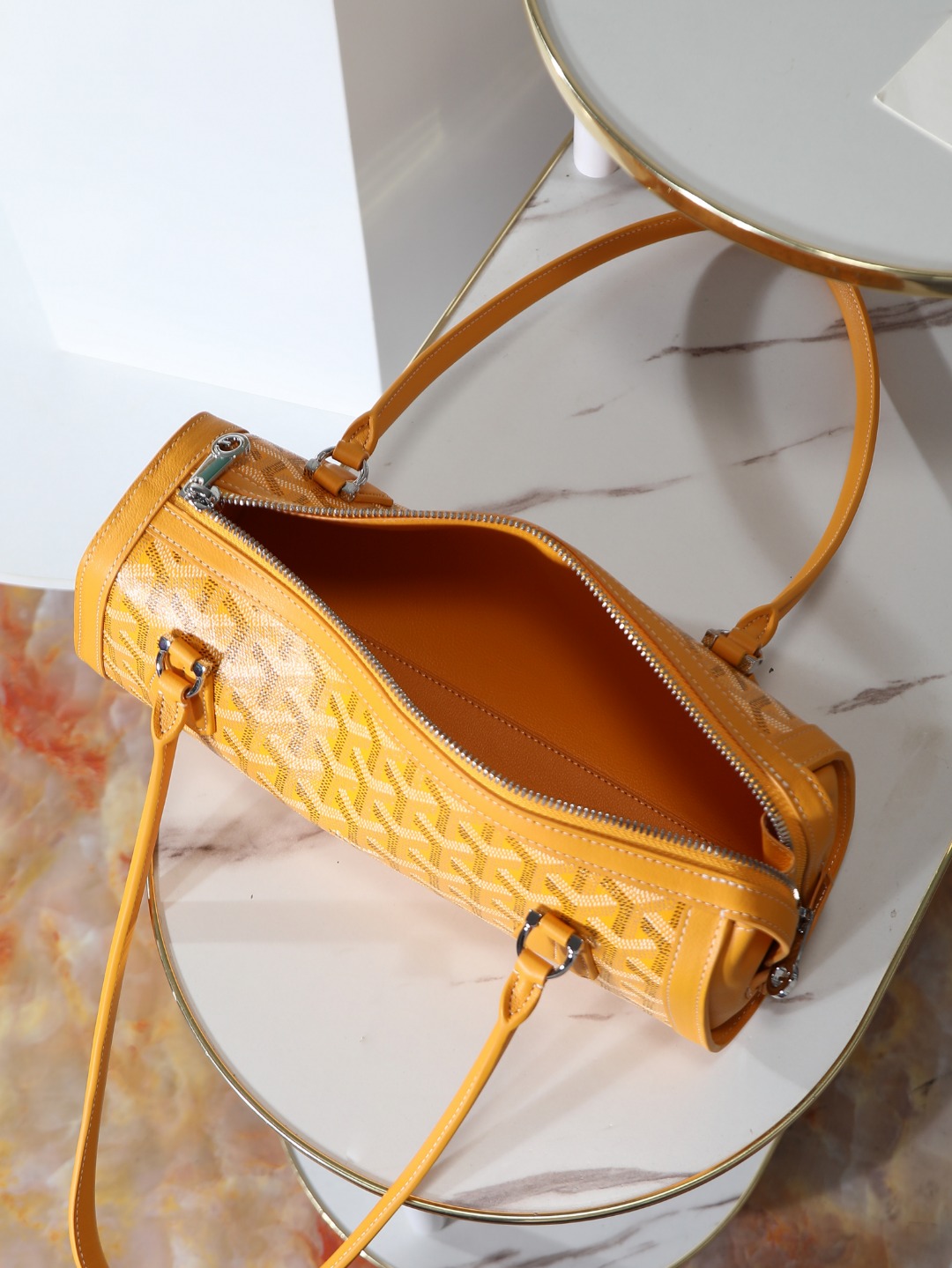 GOYARD 戈雅法棍 Bonbonniere (Canvas and Leather) — Baguette Bag-F0-BONBONPMLTY