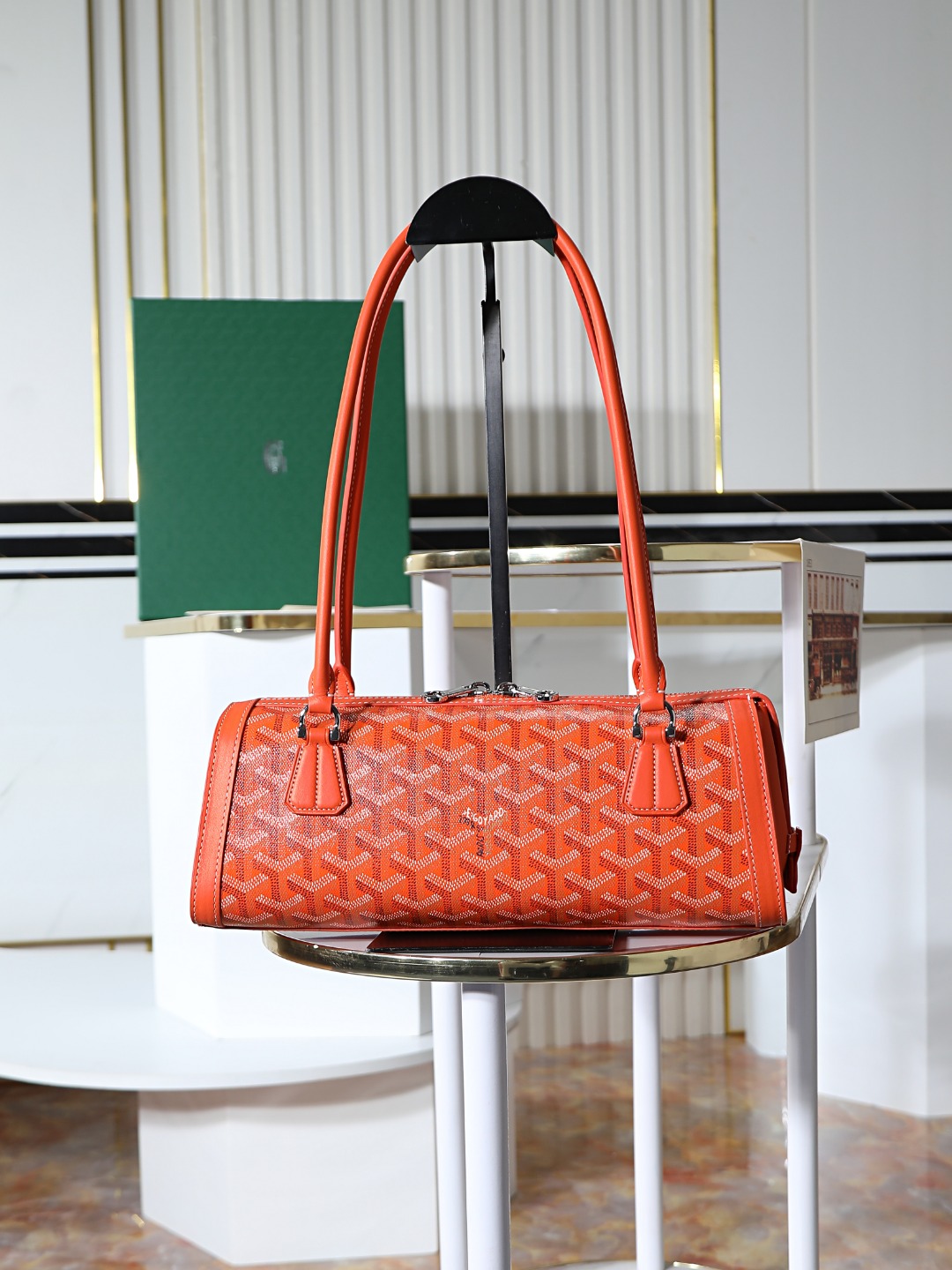 GOYARD 戈雅法棍 Bonbonniere (Canvas and Leather) — Baguette Bag-F0-BONBONPMLTY