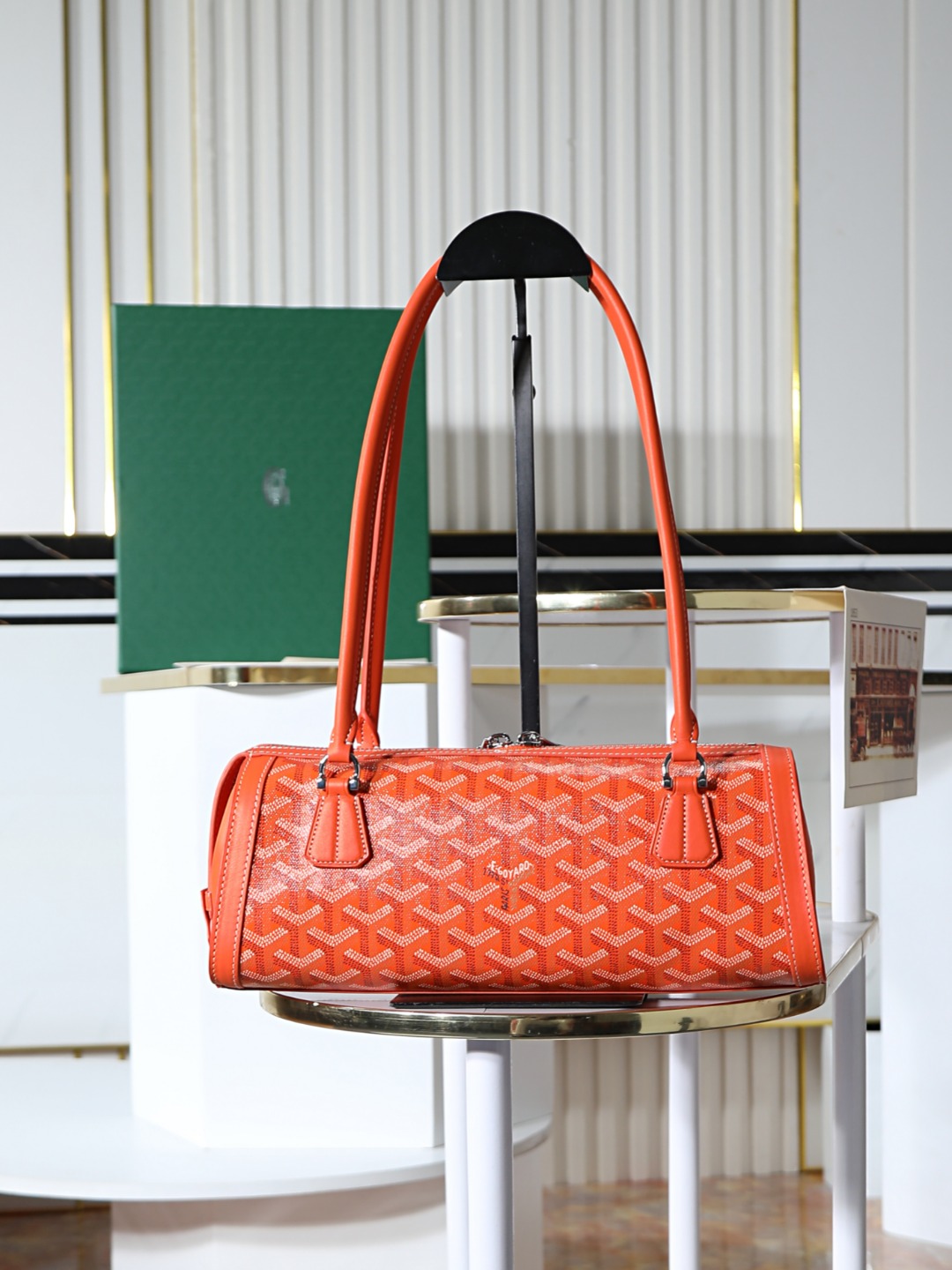 GOYARD 戈雅法棍 Bonbonniere (Canvas and Leather) — Baguette Bag-F0-BONBONPMLTY
