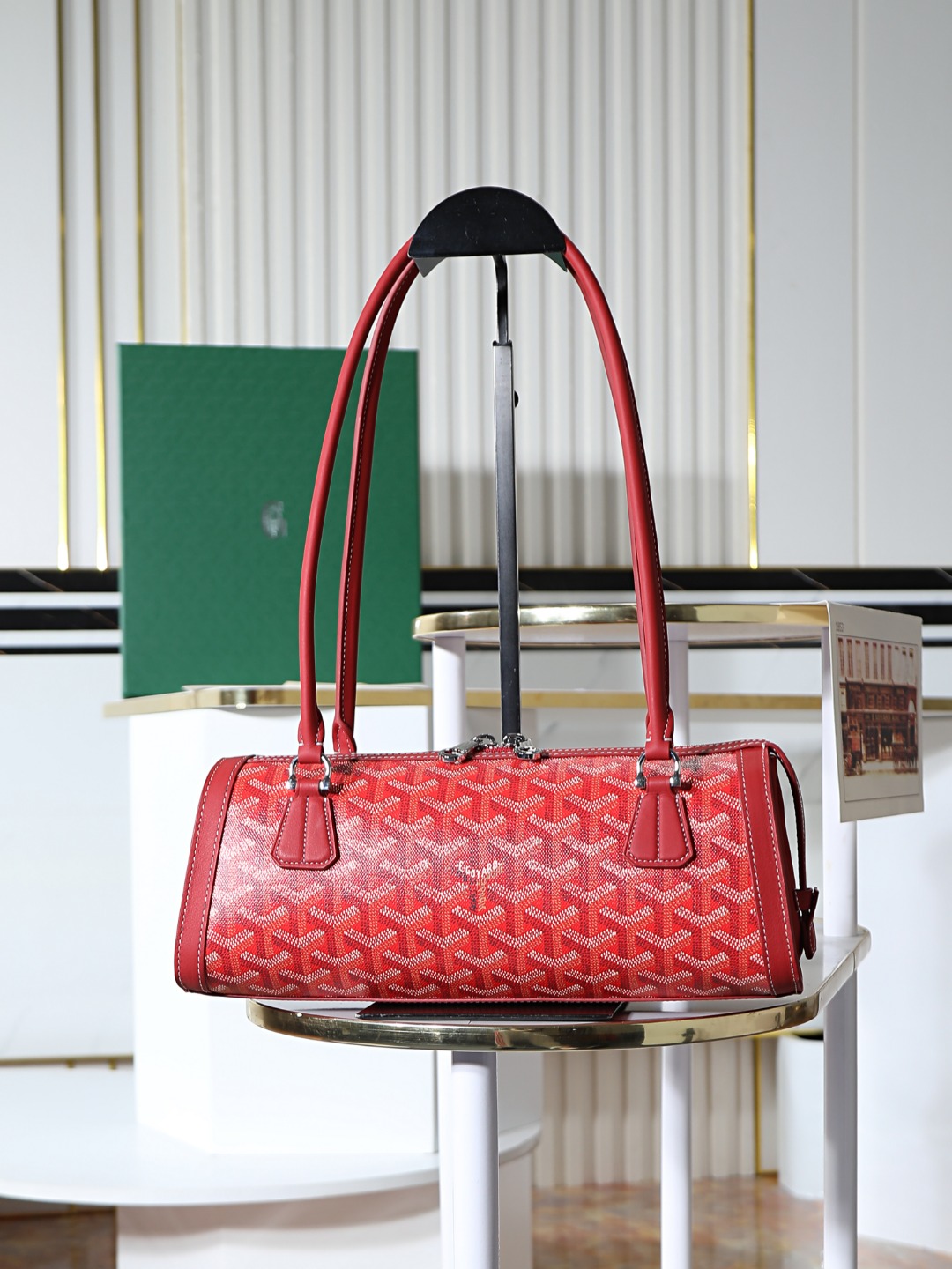 GOYARD 戈雅法棍 Bonbonniere (Canvas and Leather) — Baguette Bag-F0-BONBONPMLTY