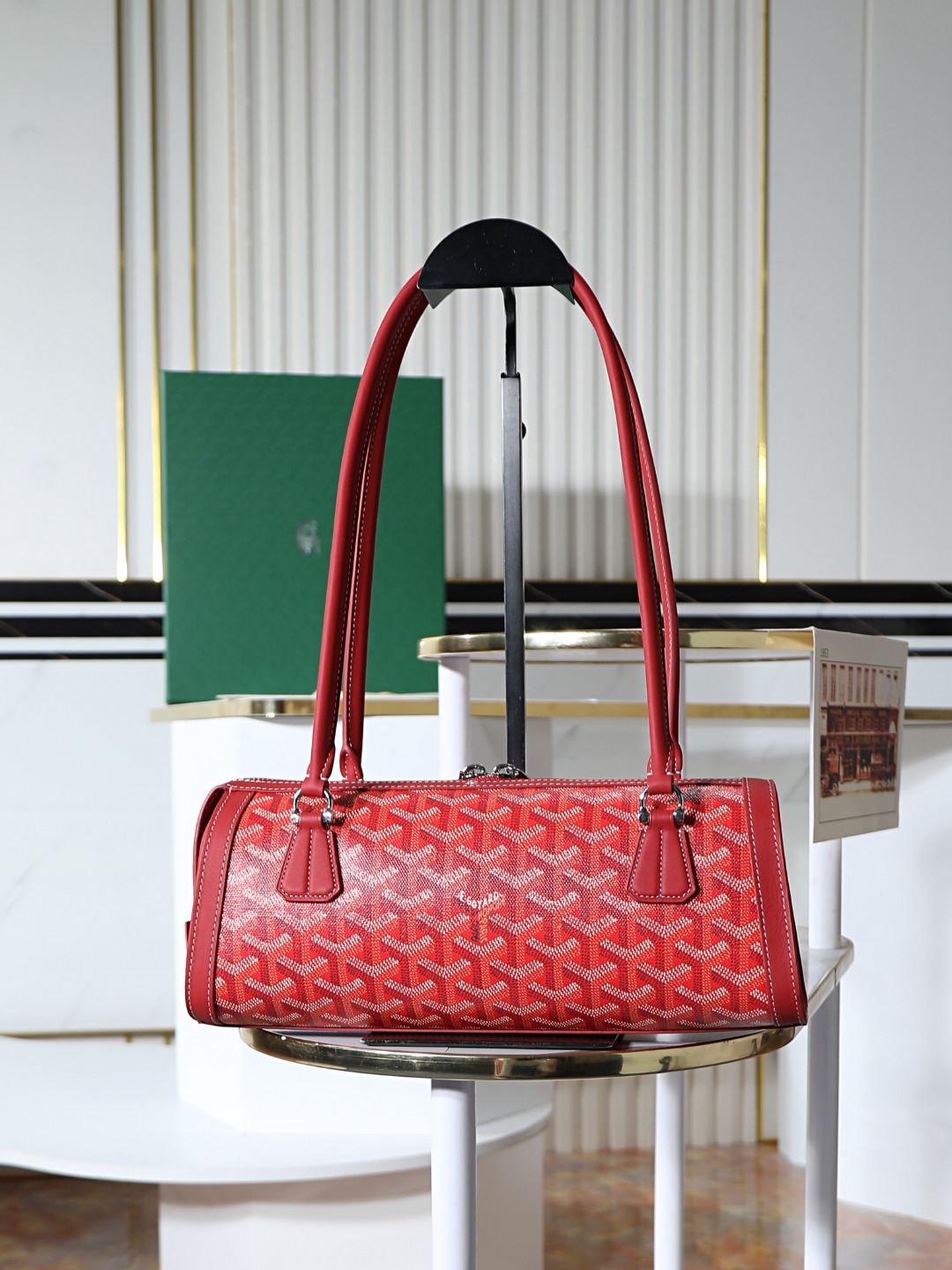 GOYARD 戈雅法棍 Bonbonniere (Canvas and Leather) — Baguette Bag-F0-BONBONPMLTY