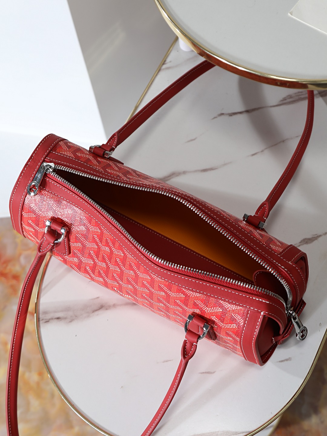 GOYARD 戈雅法棍 Bonbonniere (Canvas and Leather) — Baguette Bag-F0-BONBONPMLTY