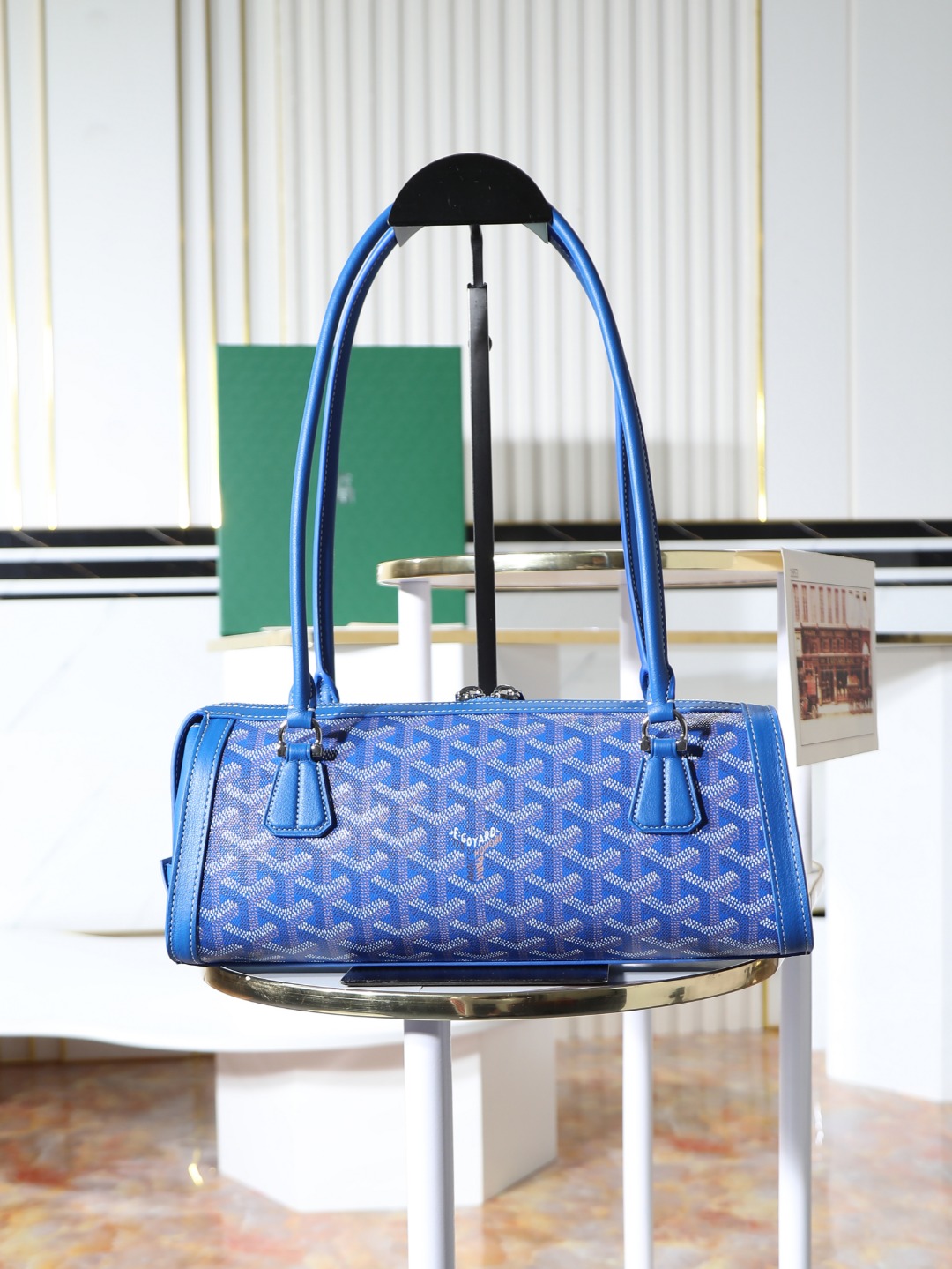 GOYARD 戈雅法棍 Bonbonniere (Canvas and Leather) — Baguette Bag-F0-BONBONPMLTY