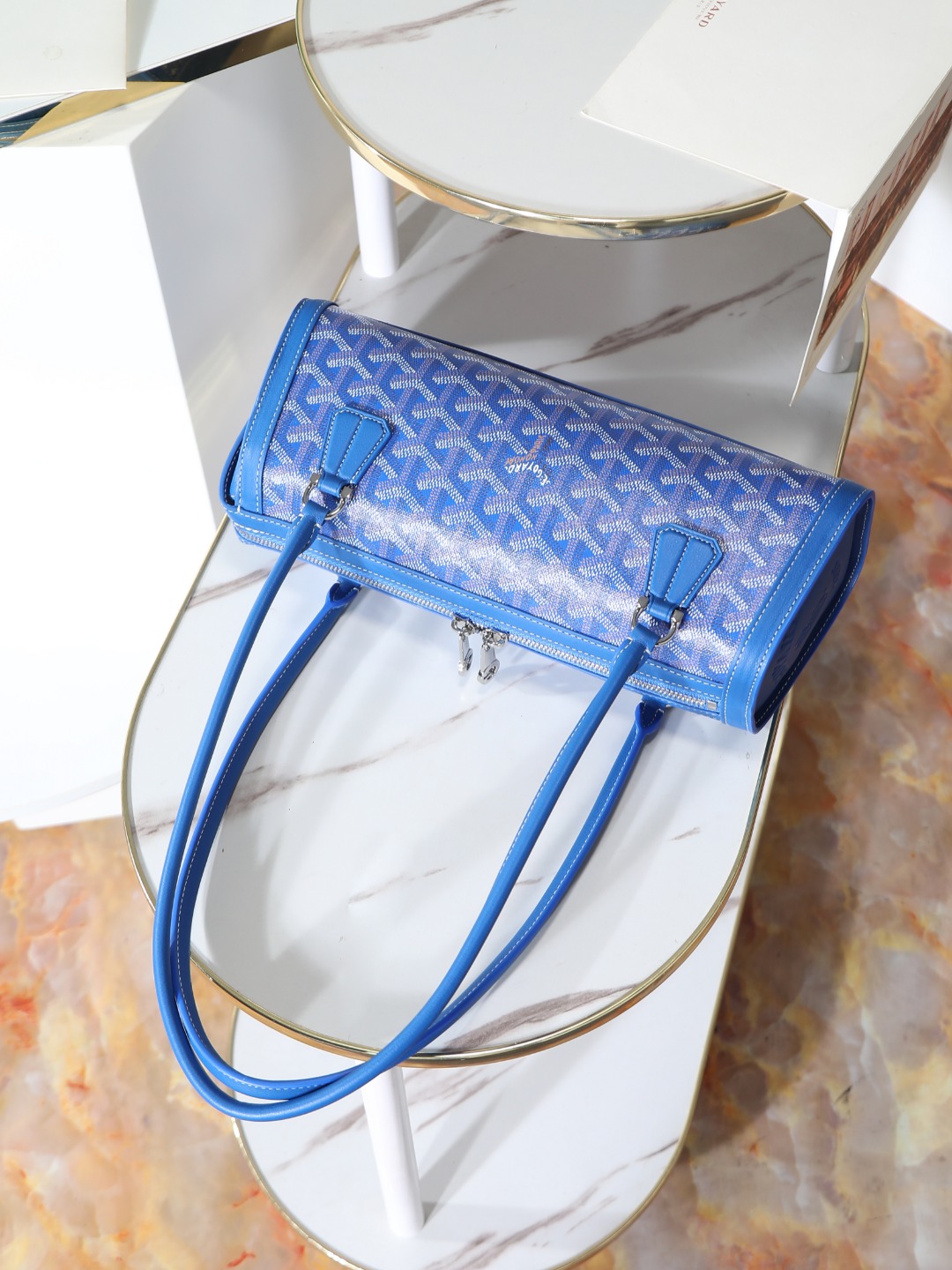 GOYARD 戈雅法棍 Bonbonniere (Canvas and Leather) — Baguette Bag-F0-BONBONPMLTY