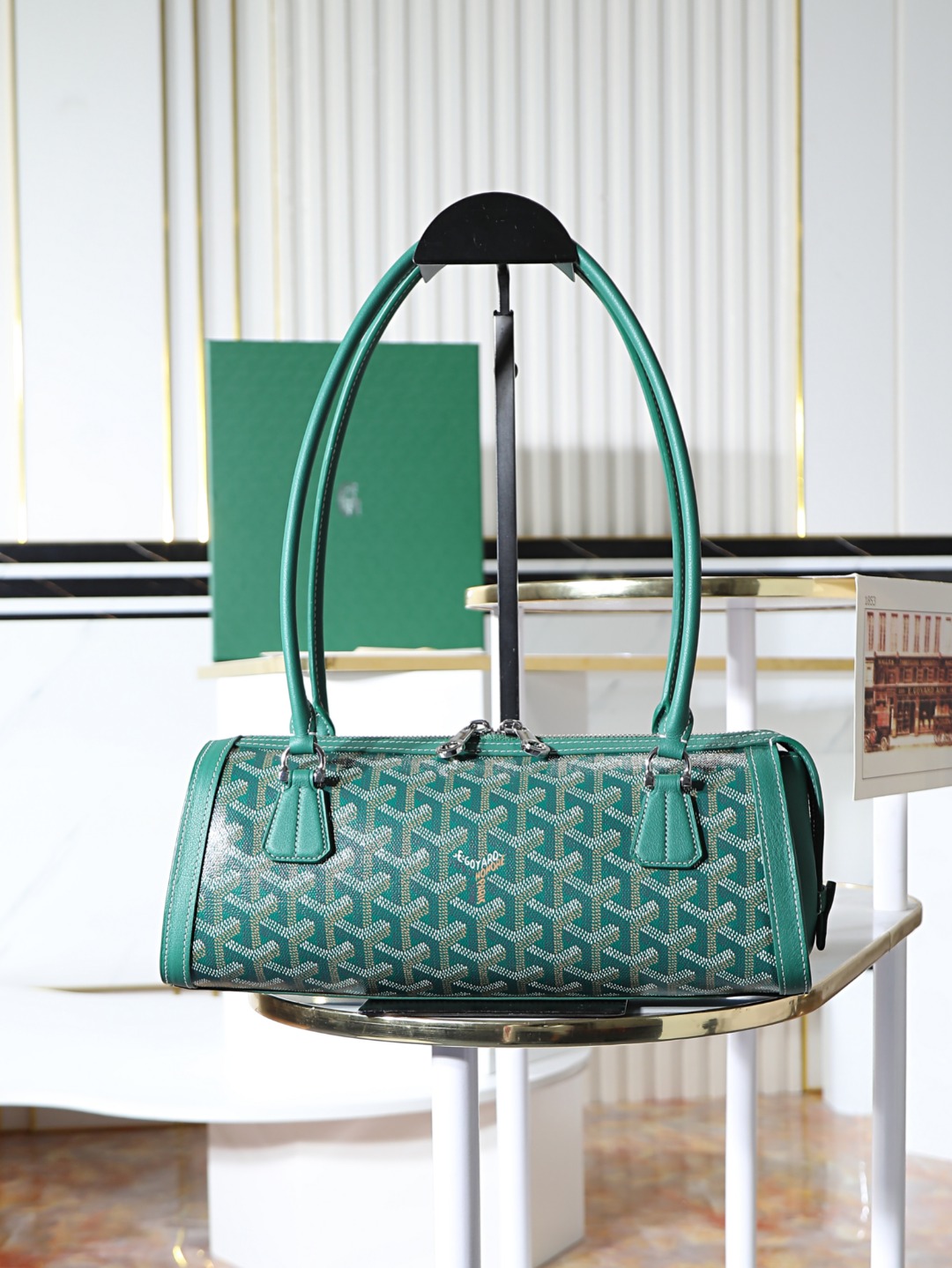 GOYARD 戈雅法棍 Bonbonniere (Canvas and Leather) — Baguette Bag-F0-BONBONPMLTY