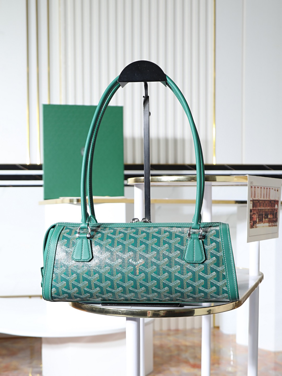 GOYARD 戈雅法棍 Bonbonniere (Canvas and Leather) — Baguette Bag-F0-BONBONPMLTY